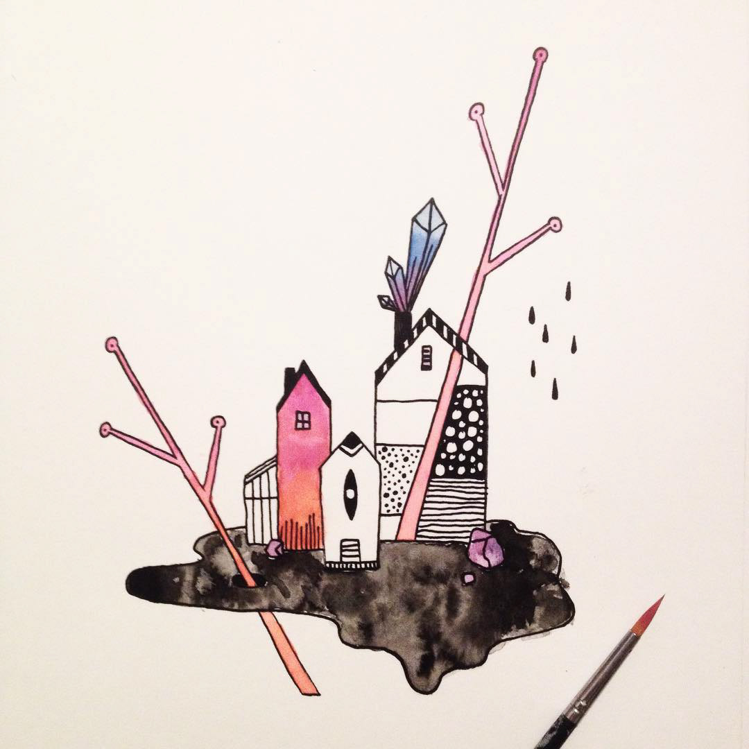 FLOATING ISLANDS // INK ON PAPER // 2016