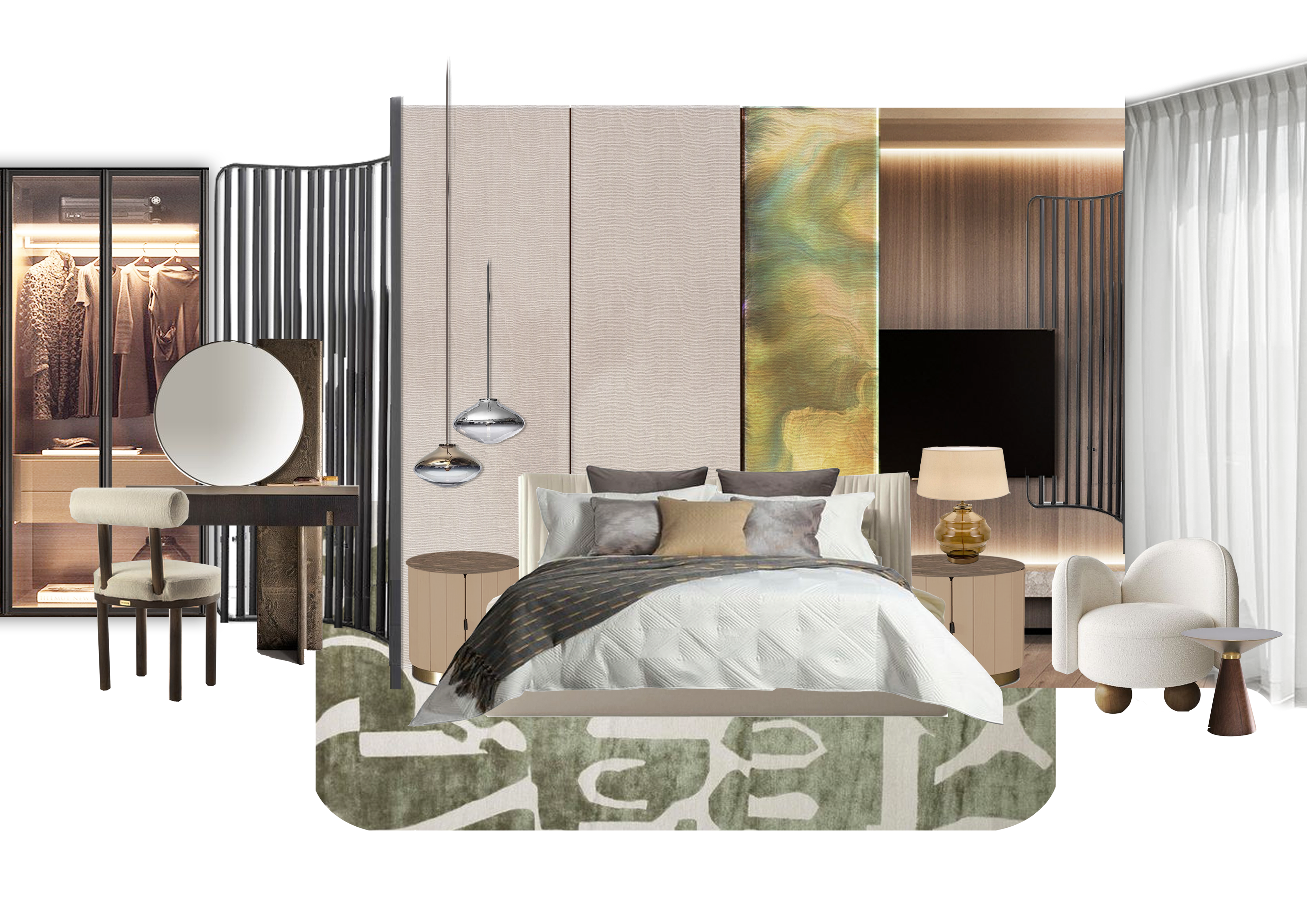 Concept & FFE Selection Master bedroom