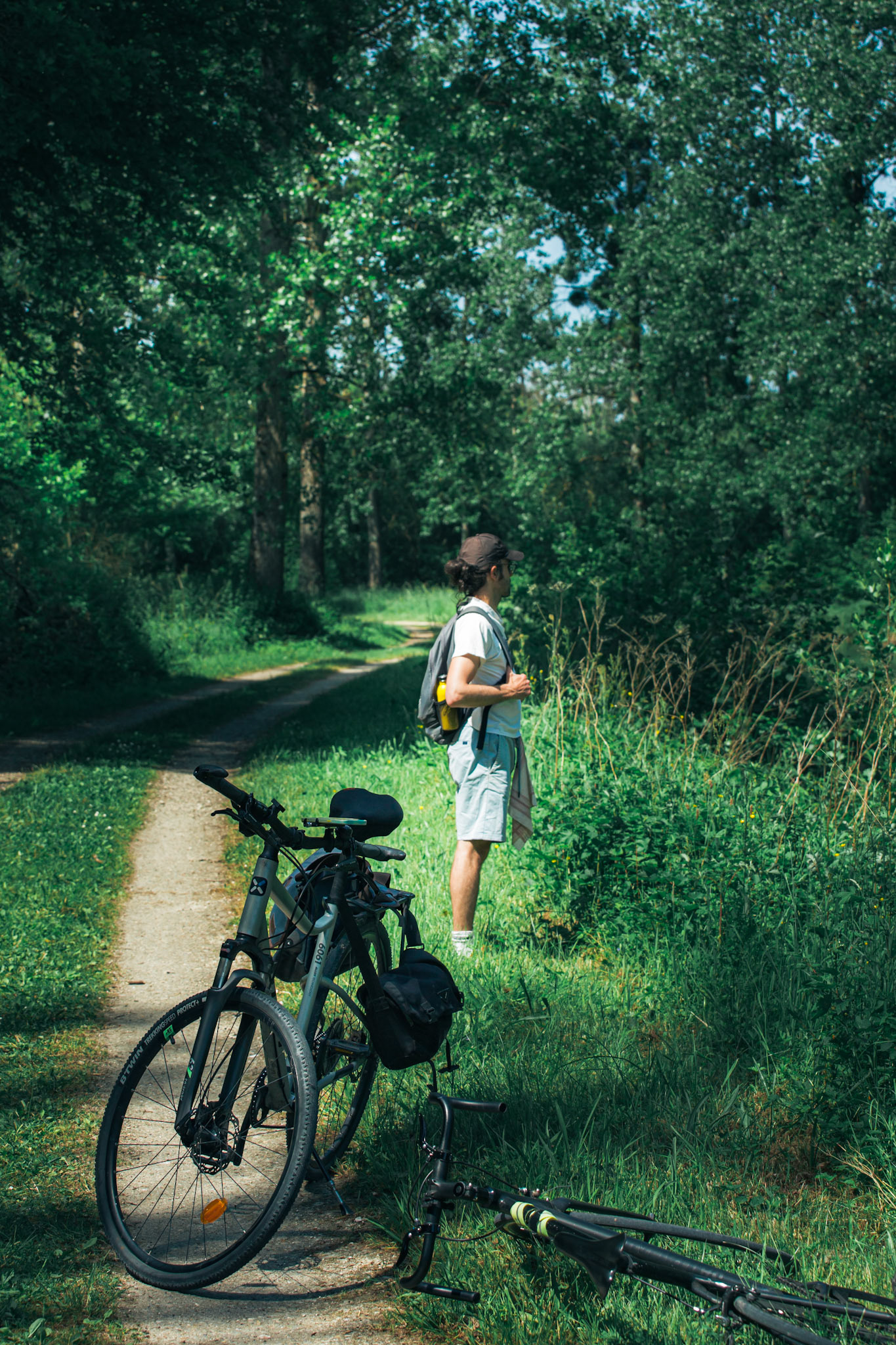 Au 2eme jour de mon exploration, Xavier est venu m'acompagner à vélo.