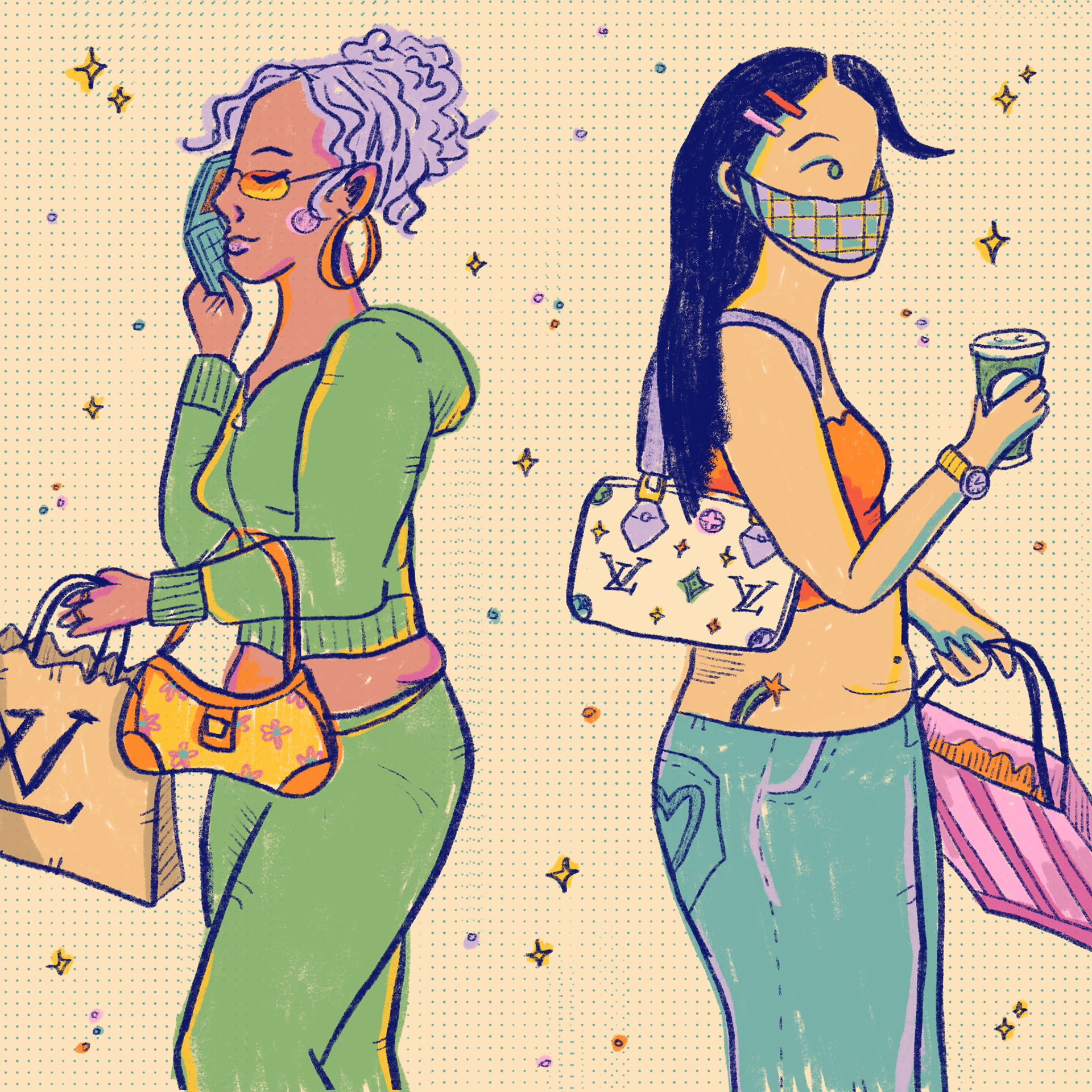 "The Y2K Renaissance: Fashion as Pleasure" illustration for Lithium Magazine