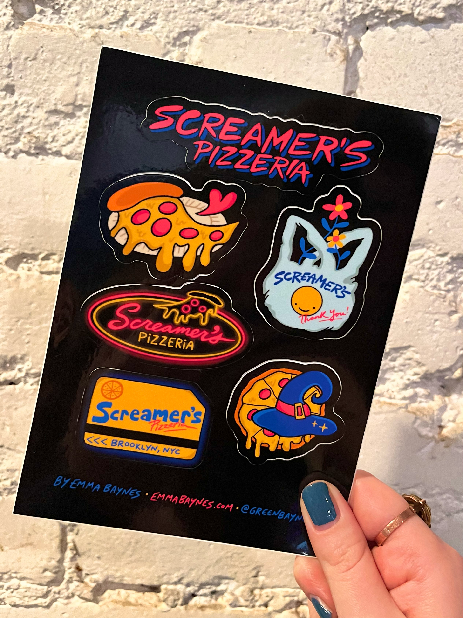 Stickers for Screamer's pizzeria, 2024