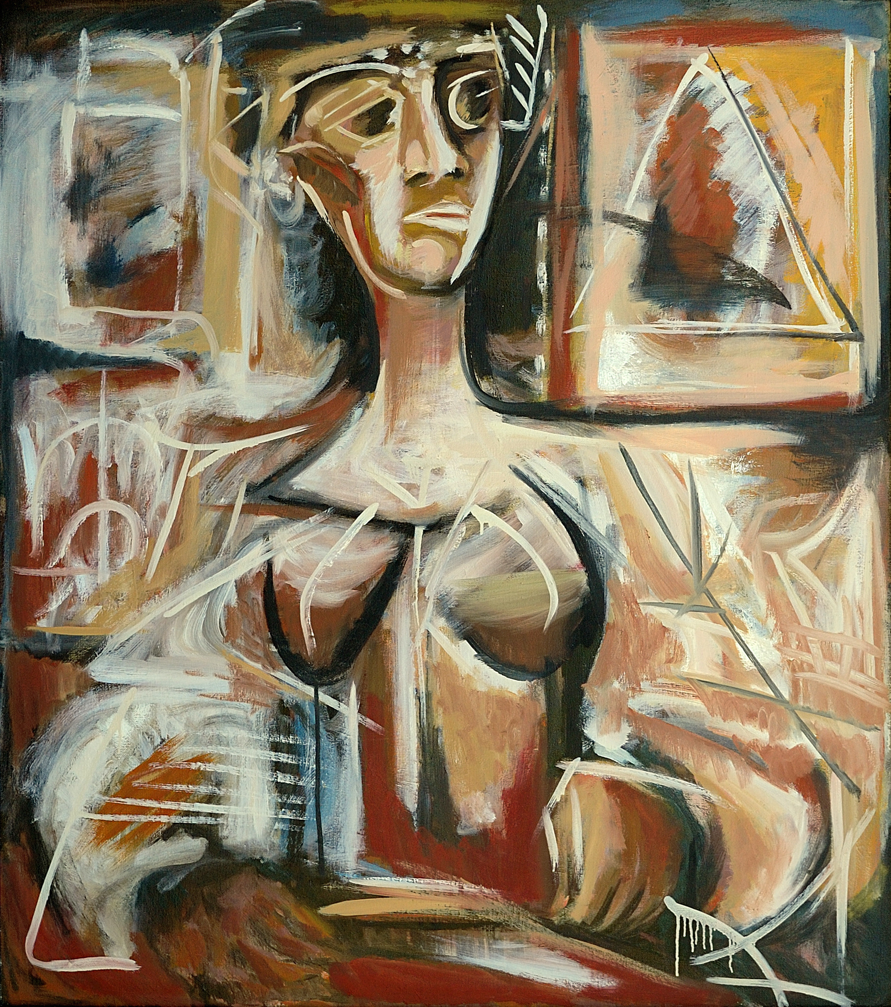 Girl with Red Dress - 2004 - Oil on Canvas - 54.5 x 48"