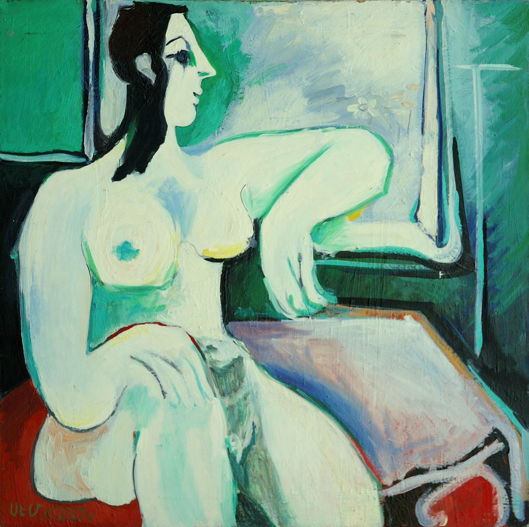 At the Window - 1967 - Oil on Canvas - 42.25 x 42.25"