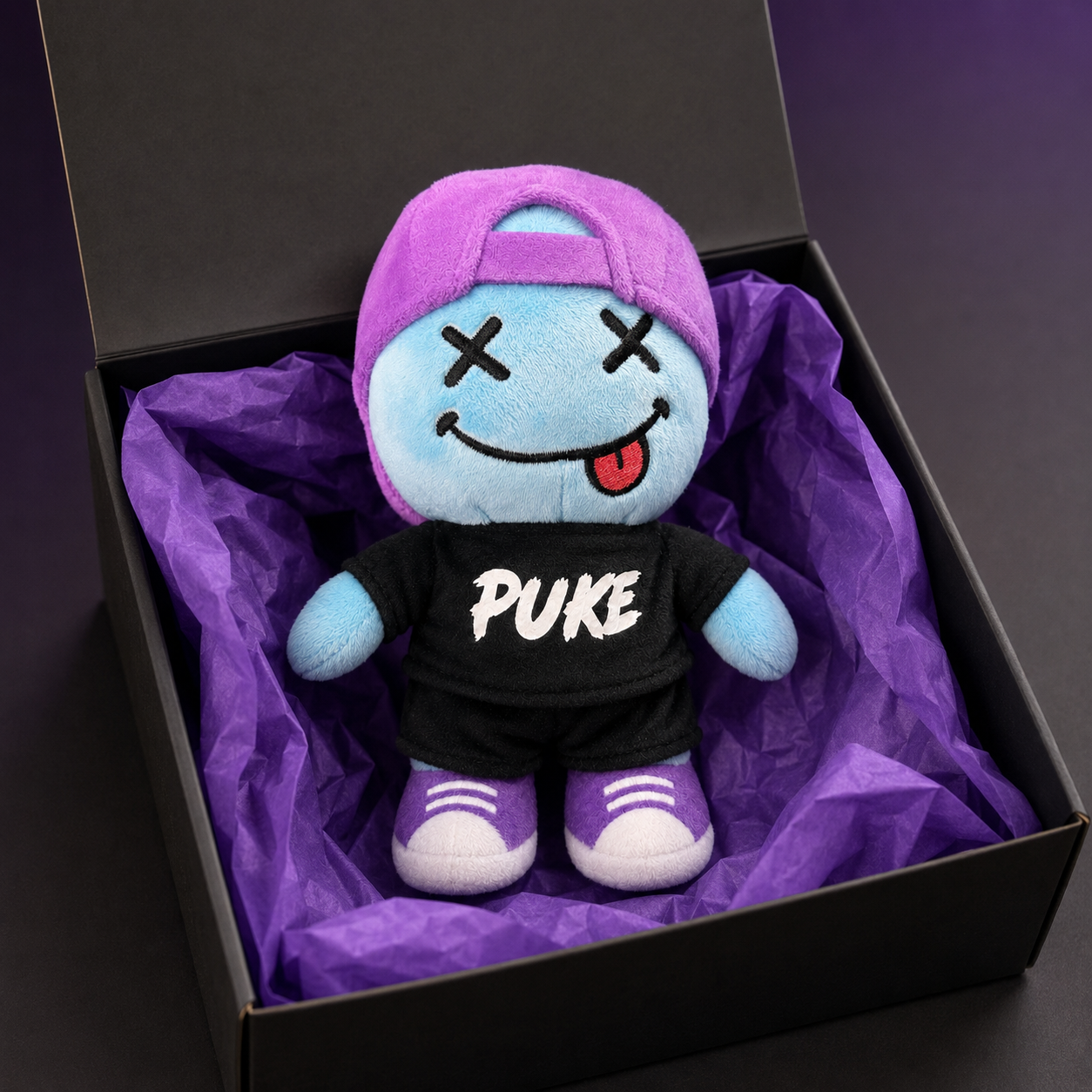 Lil PUKE collectible plush toy from Australian car culture brand PUKE Apparel