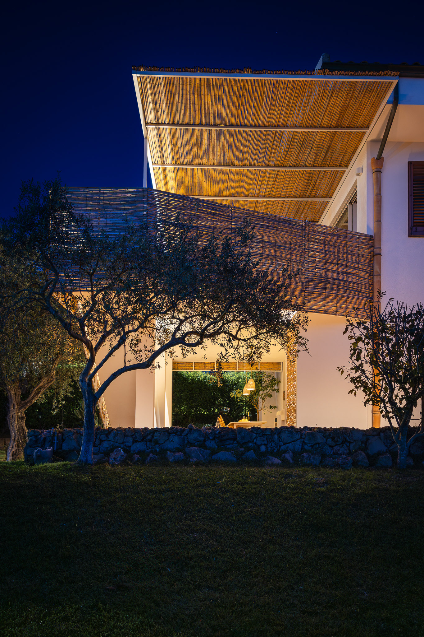 A recent terrace addition to an existing house in Sicily.