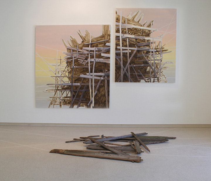 Empire (Oil and acrylic on canvas, 108" x 96" 2016)