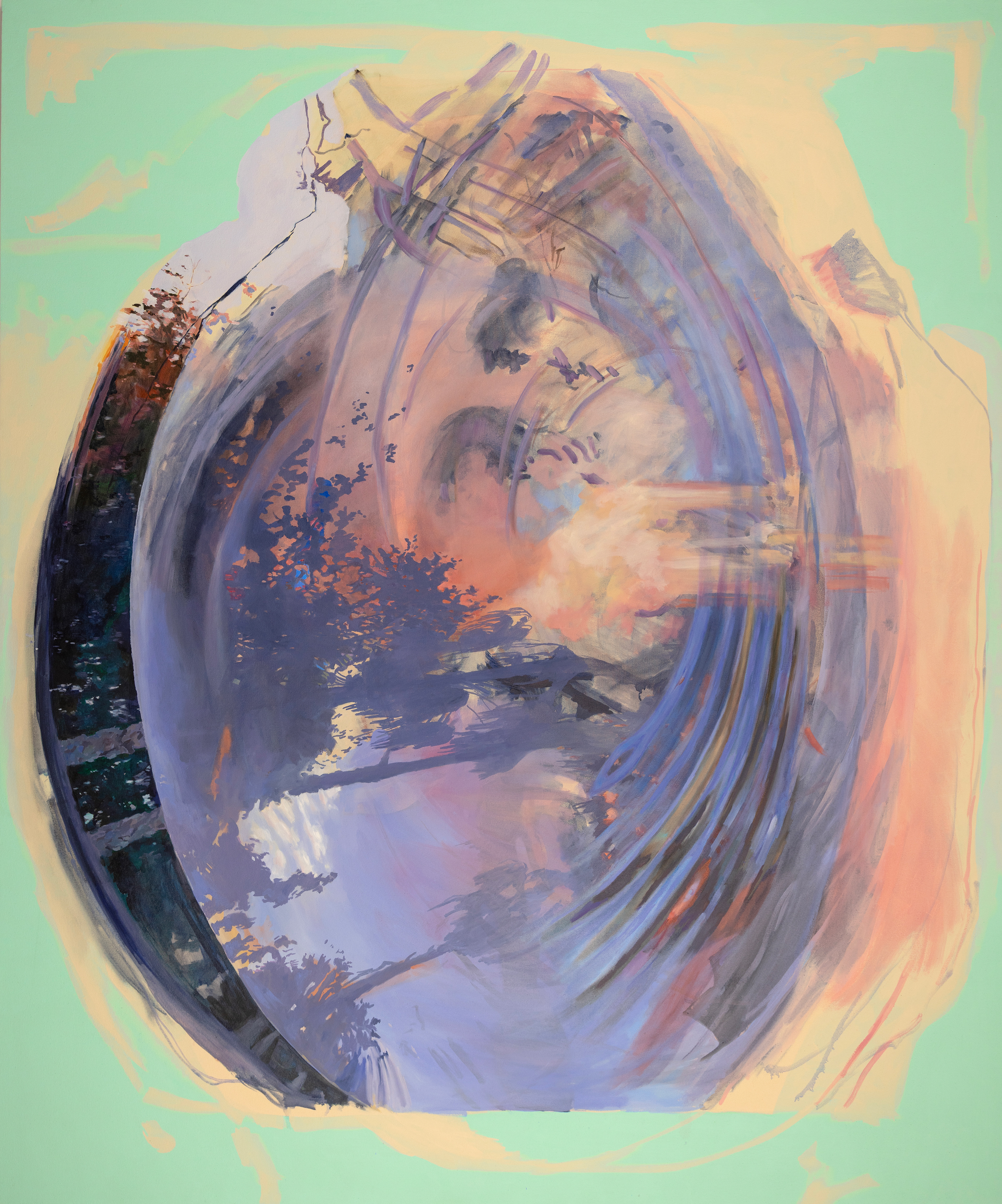 Teal Vessel (60" x 72" oil, acrylic on canvas, 2025)