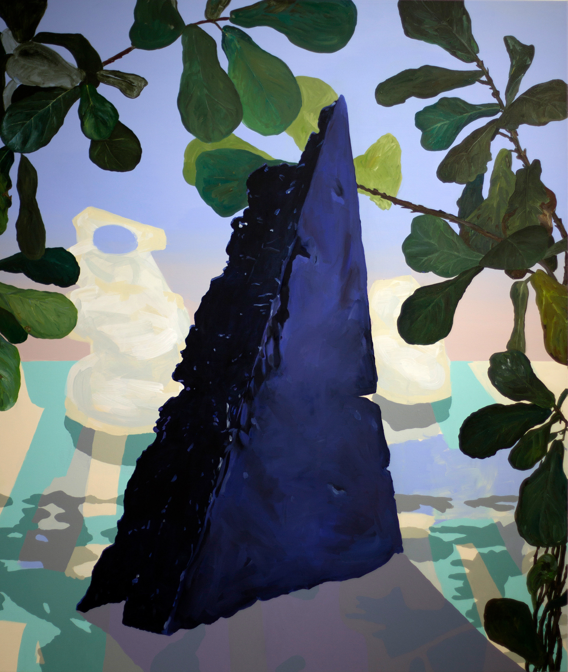 Lithic (Oil and acrylic on canvas, 60" x 72" 2018)