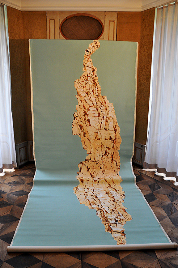 Evidence of a Repeating Pattern (Oil and acrylic on canvas, 64" x 120" 2013) 