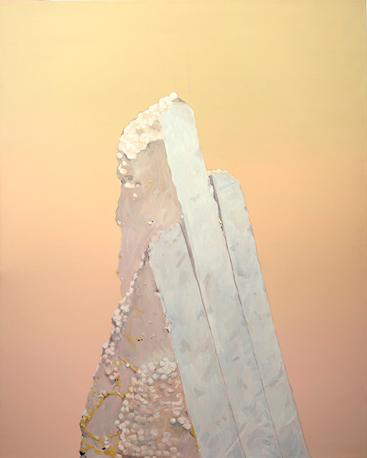 New Mountain (Oil and acrylic on canvas, 48" x 60" 2016)