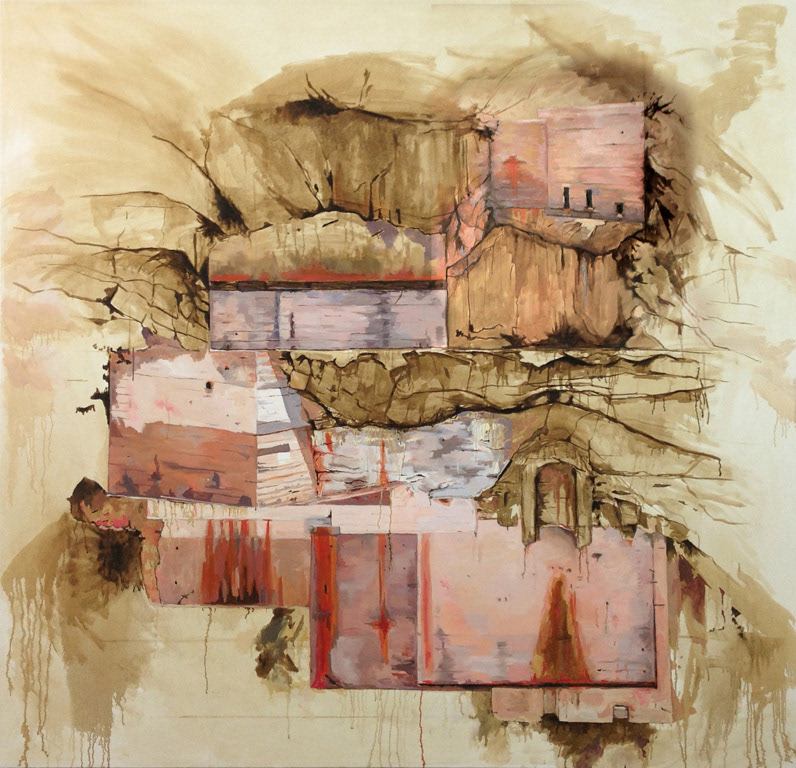 Face on Mars (Oil on canvas, 72" x 74" 2015)