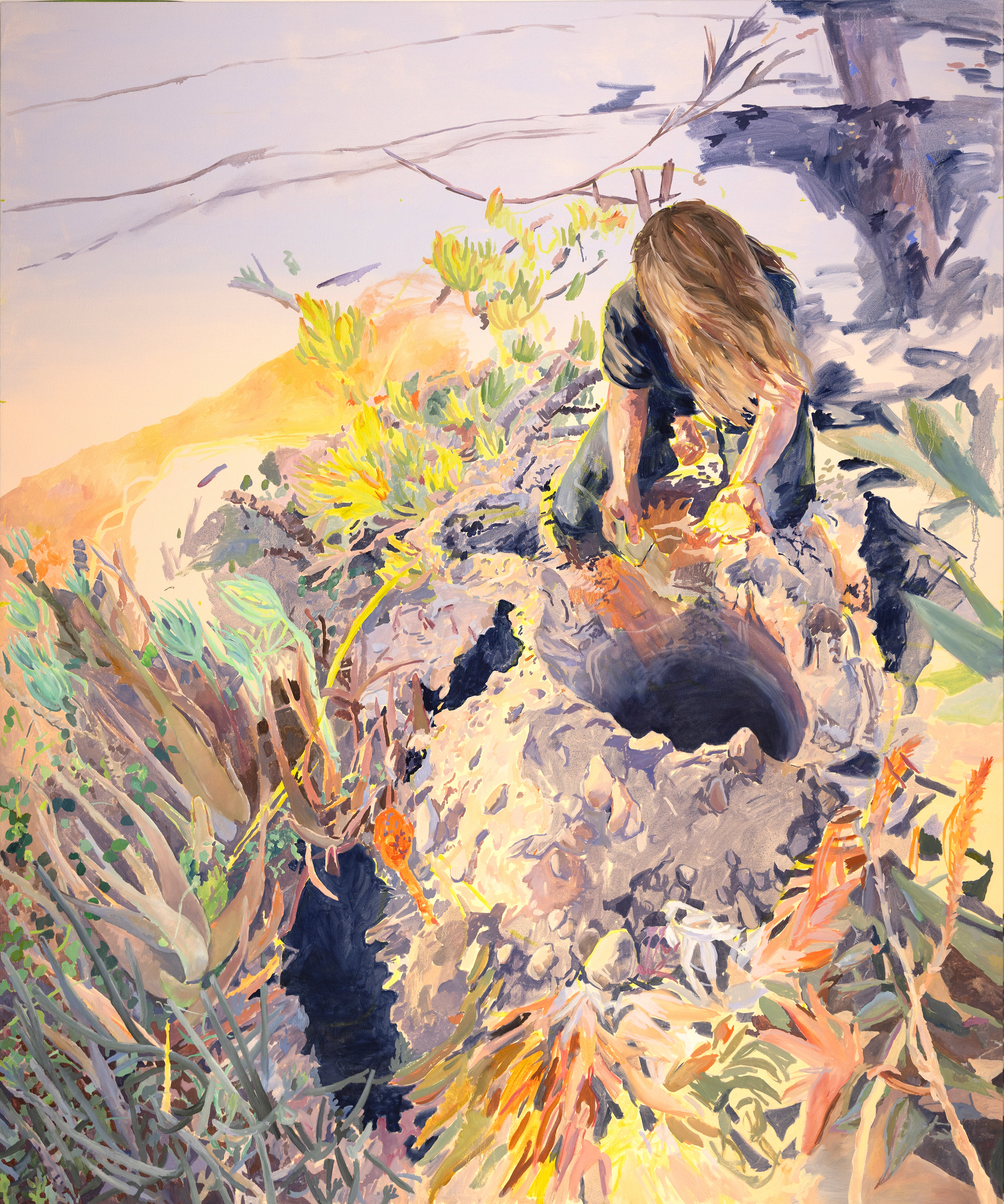 Naming Ceremony (Oil, acrylic on canvas, 60" x 72" 2025)