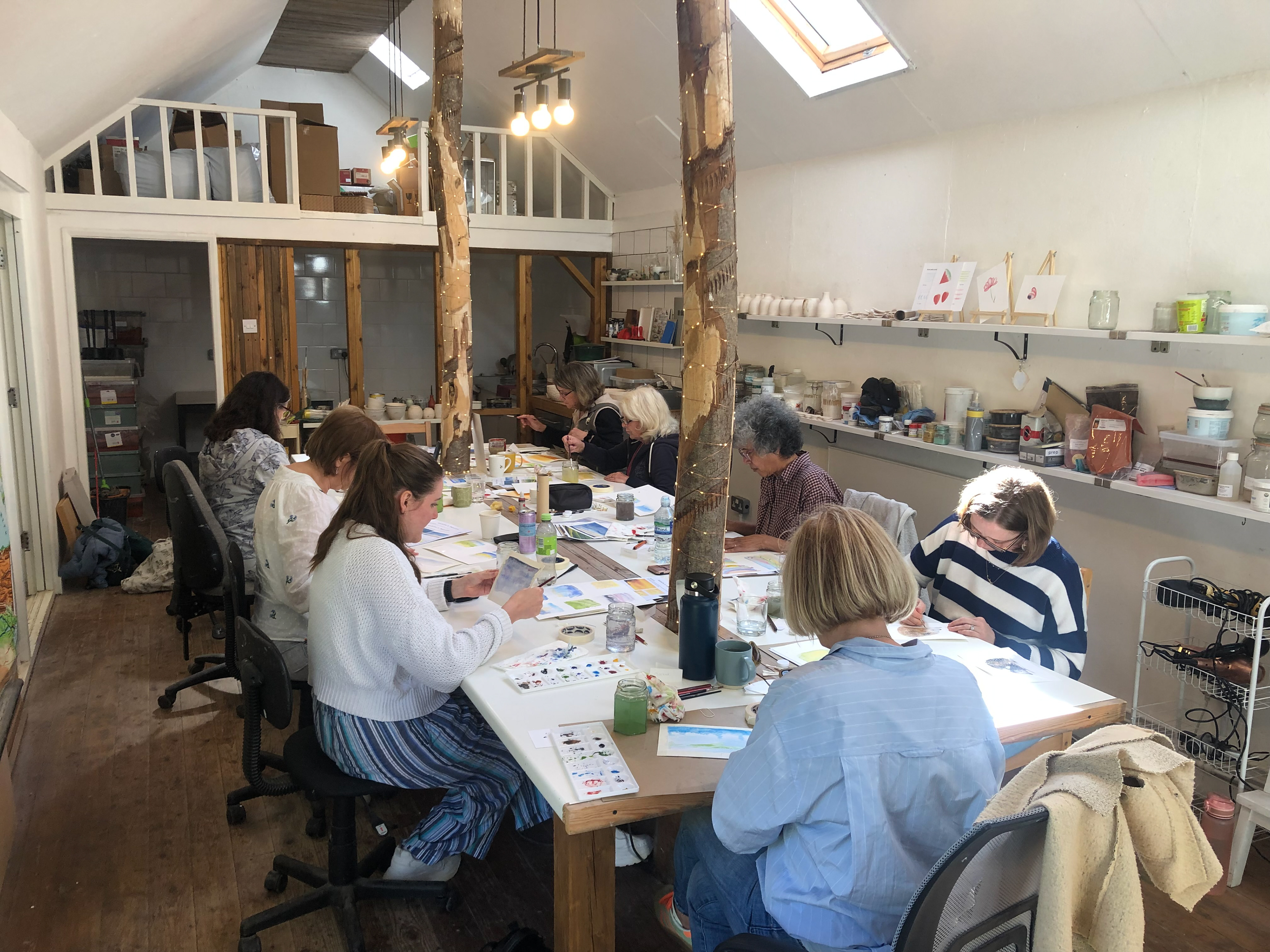 Students at my Introduction to Watercolour 