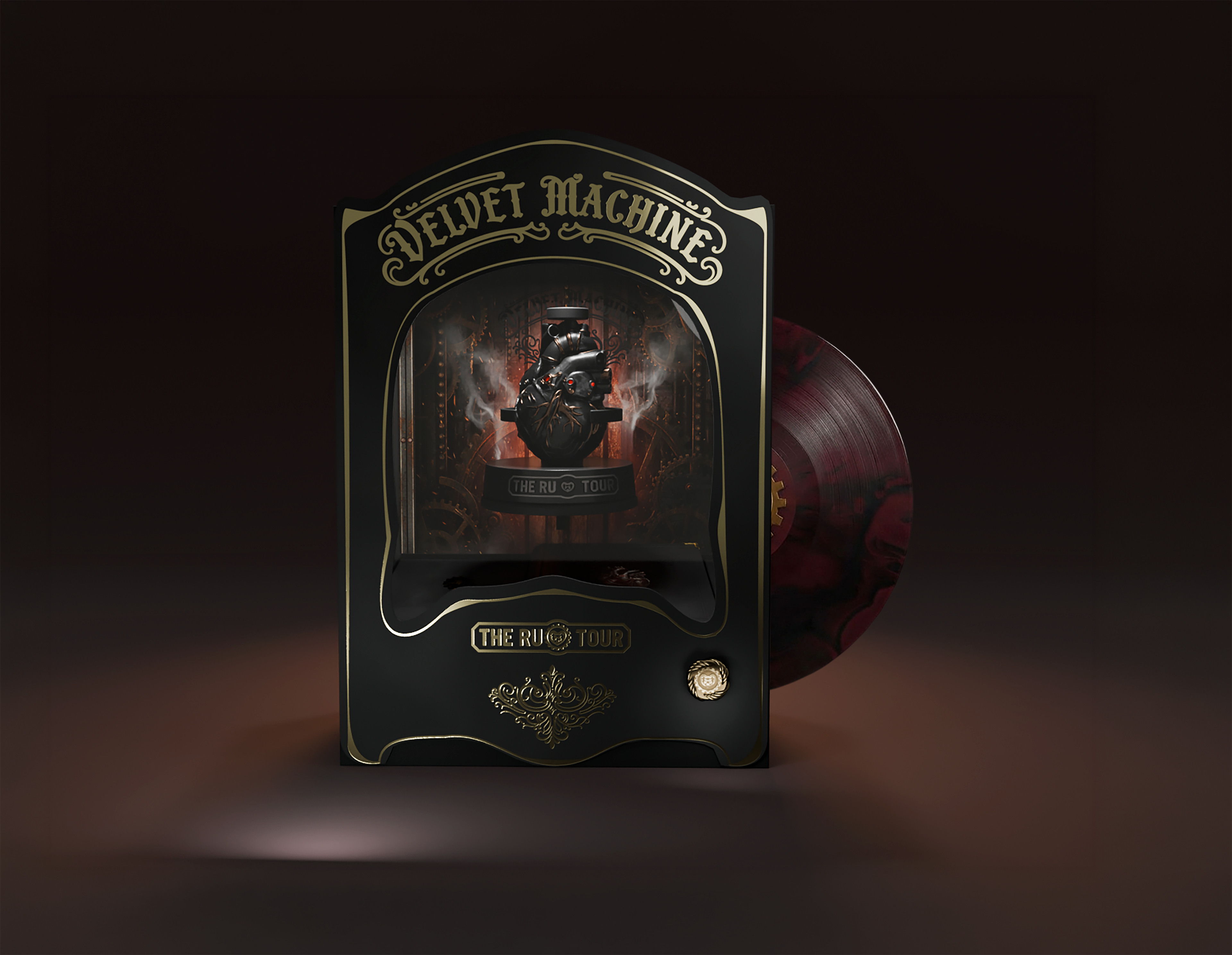 Velvet Machine_Coffret Armoire Collector (Vinyle, calage sur-mesure & figurine)