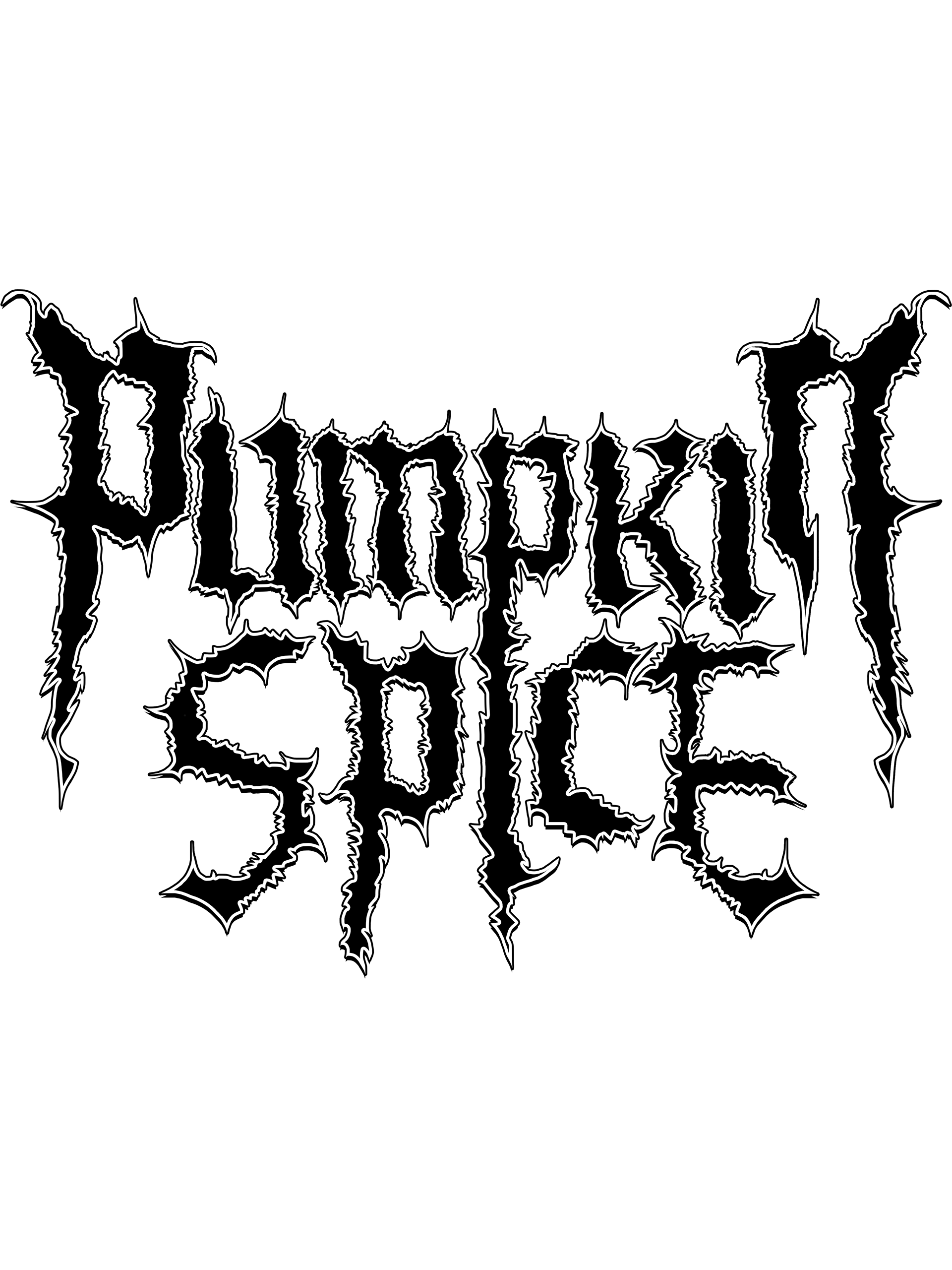 Pumpkin Spice Black on White