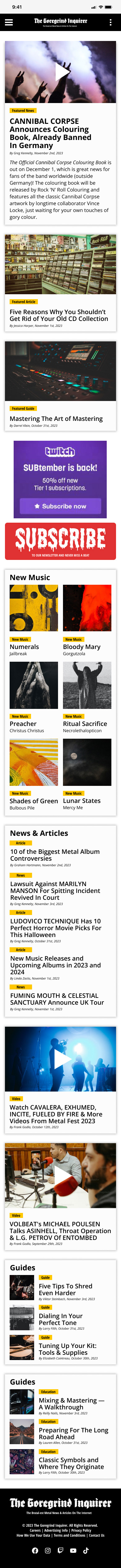 Mobile Homepage