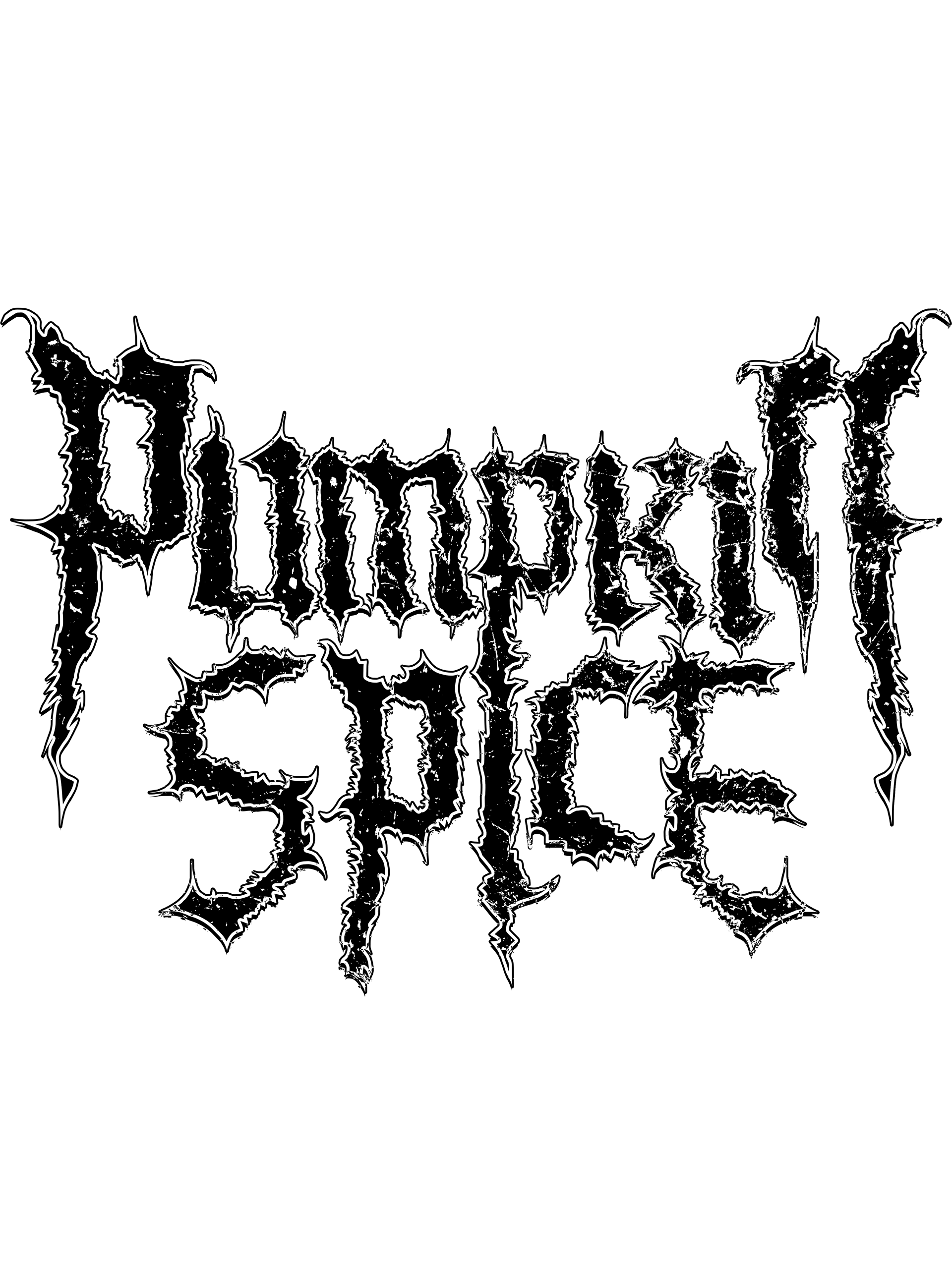 Pumpkin Spice Grunge Black on White
