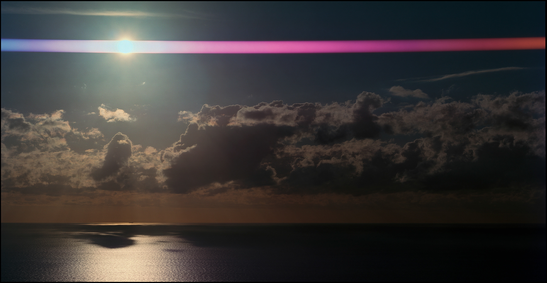 A PINK STORM OF LIGHT IS COMING FROM THE FUTURE _ 2022 _ neg.20x25 cm _ dim. 230x125 cm