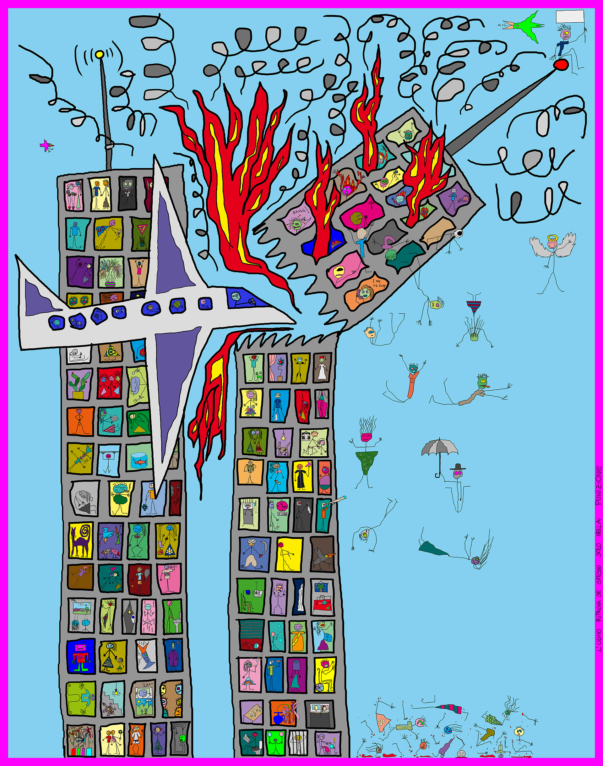 L'UOMO RITROVA SE STESSO SOLO NELLA PUNIZIONE _ 2007 _ dim. 190x150 cm
