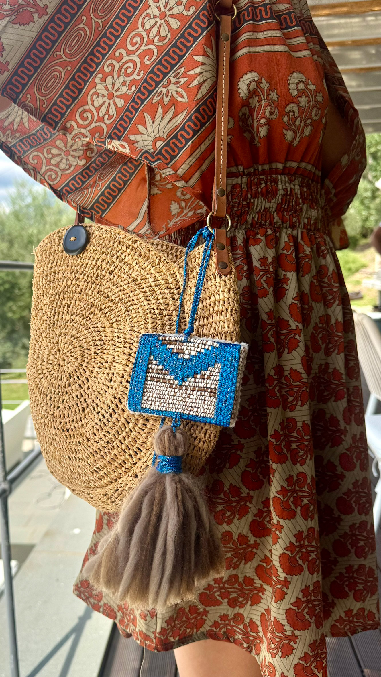 Tassel on bag 