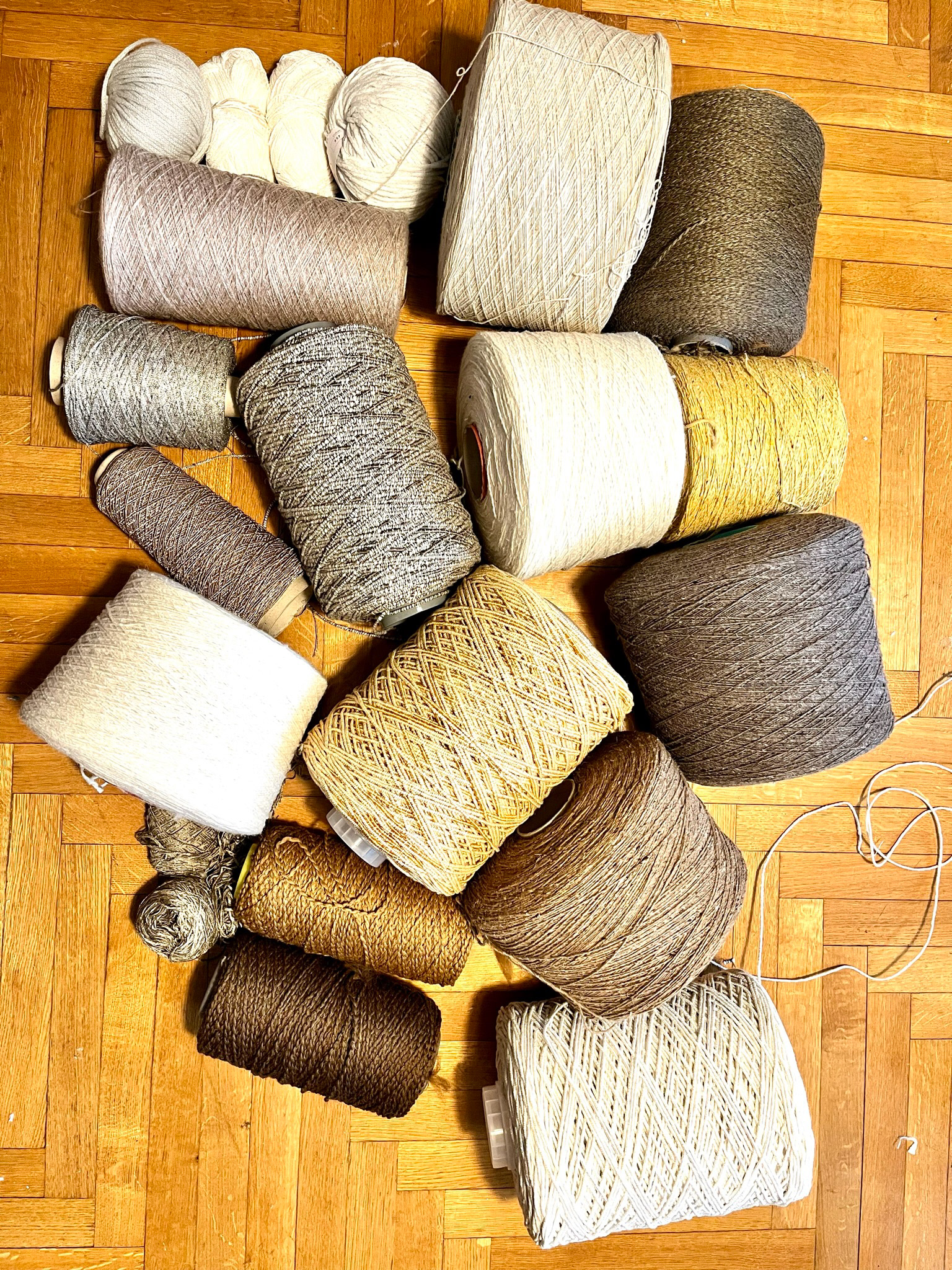 The yarns selected by me for the tapestry