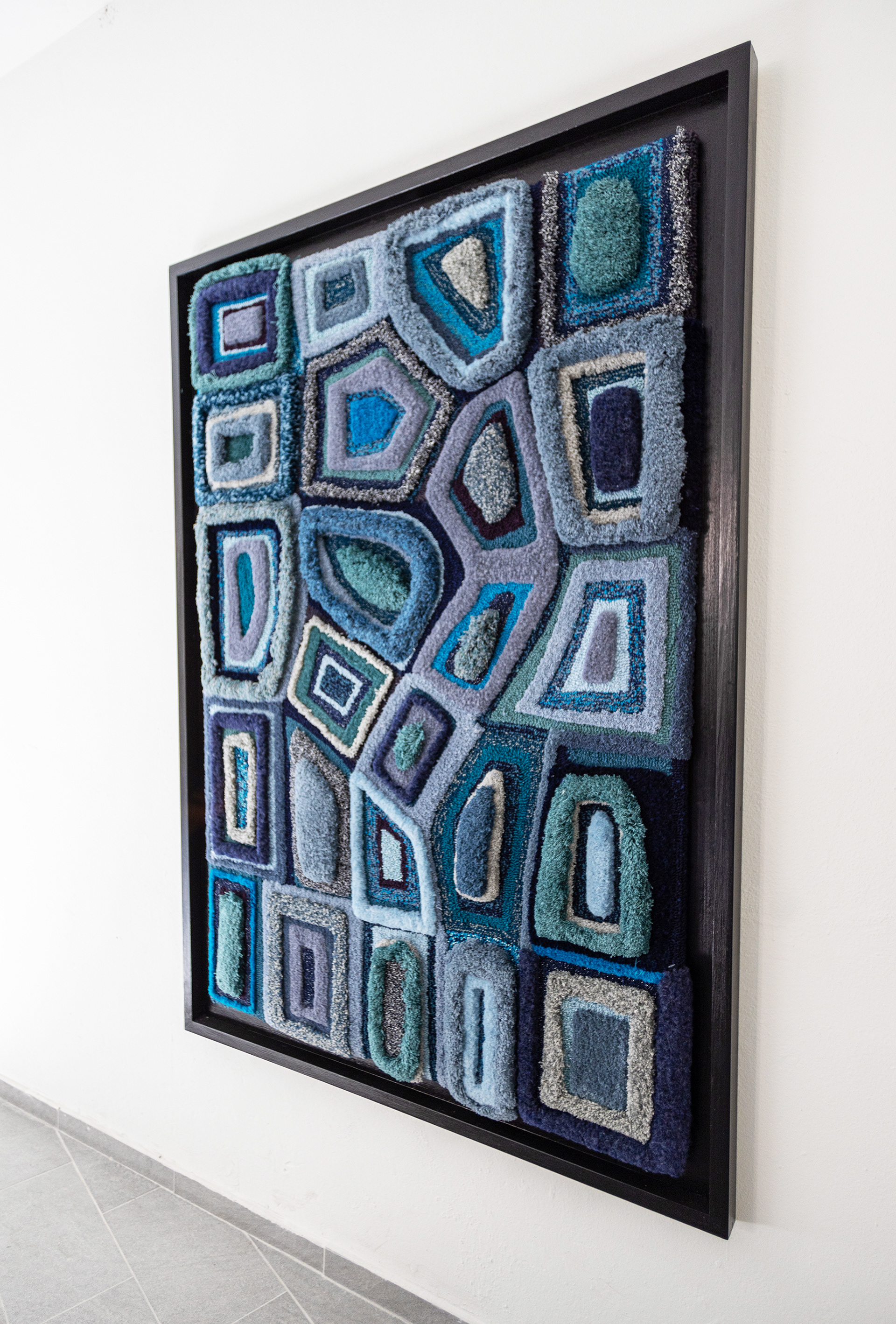 Deconstruction in blue - framed