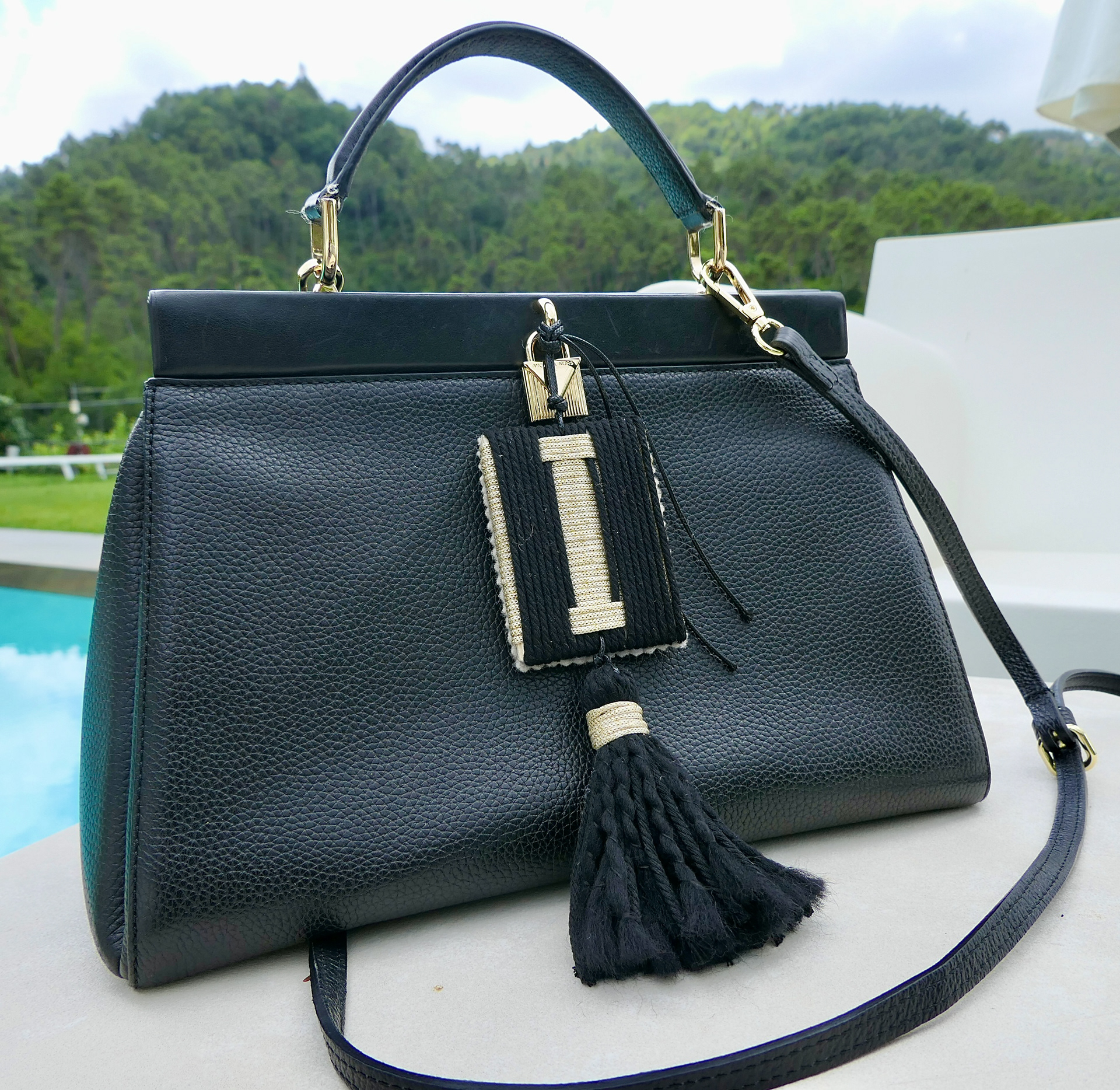 Tassel on bag