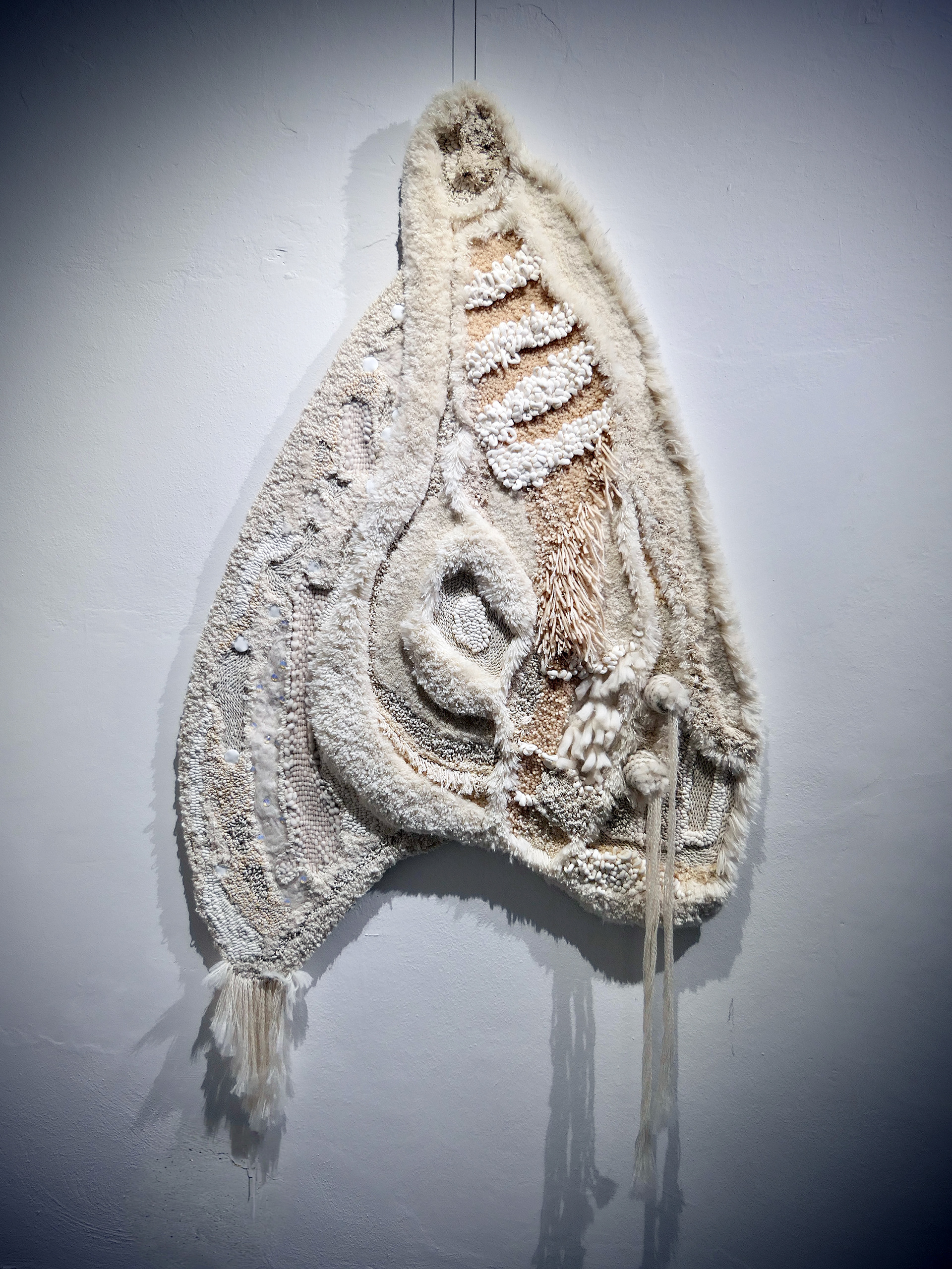 White Wing, 140 x 92 cm (plus fringes). Price upon request. 