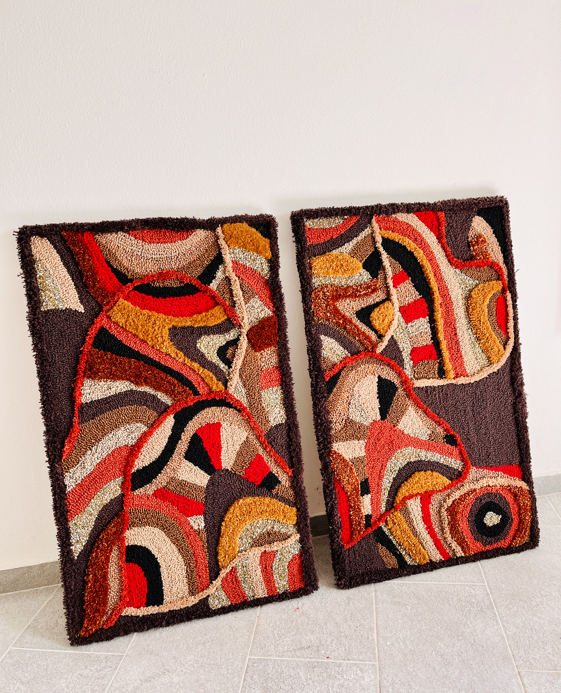 Diptych Red Waves