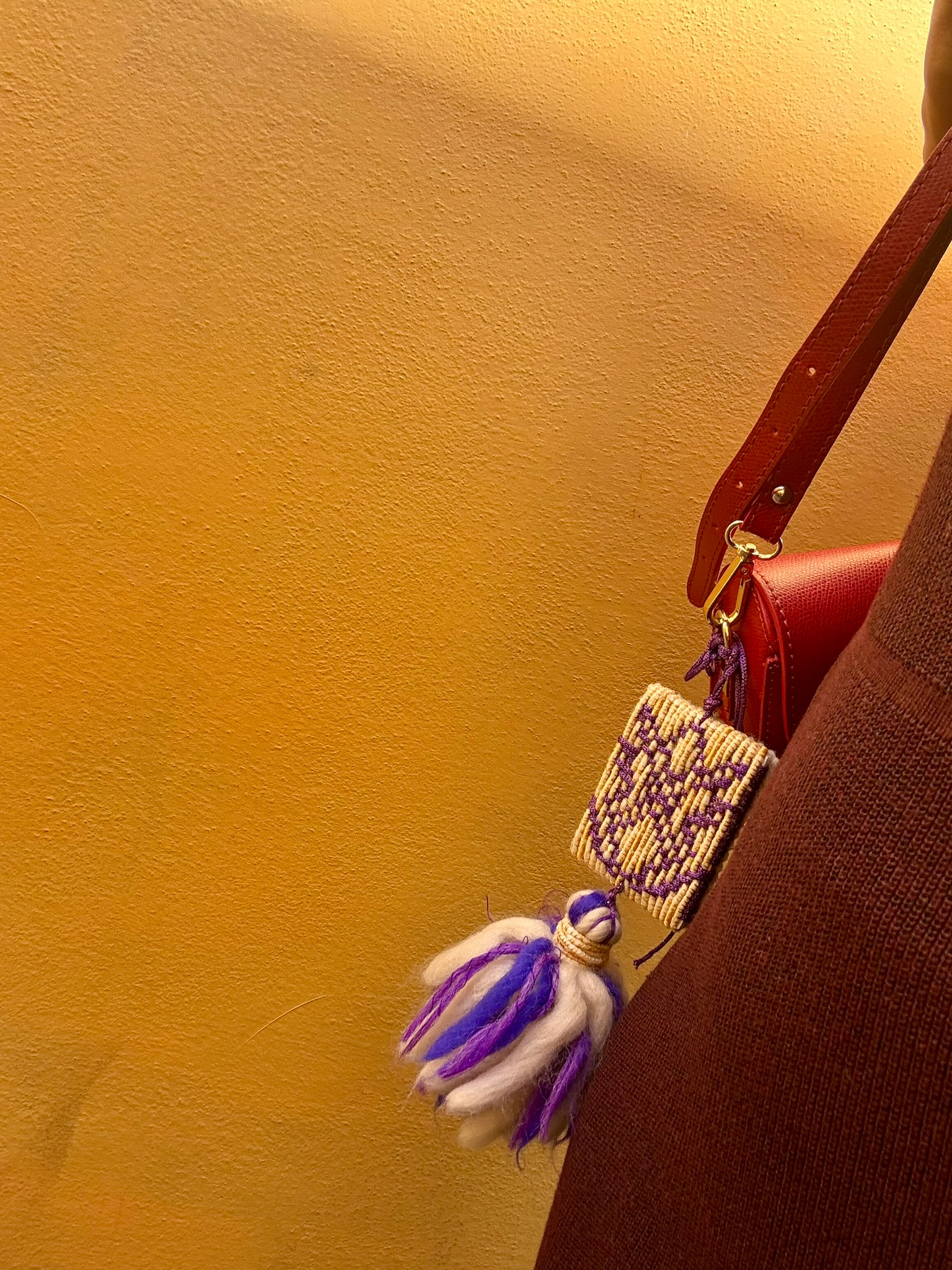 Tassel on bag
