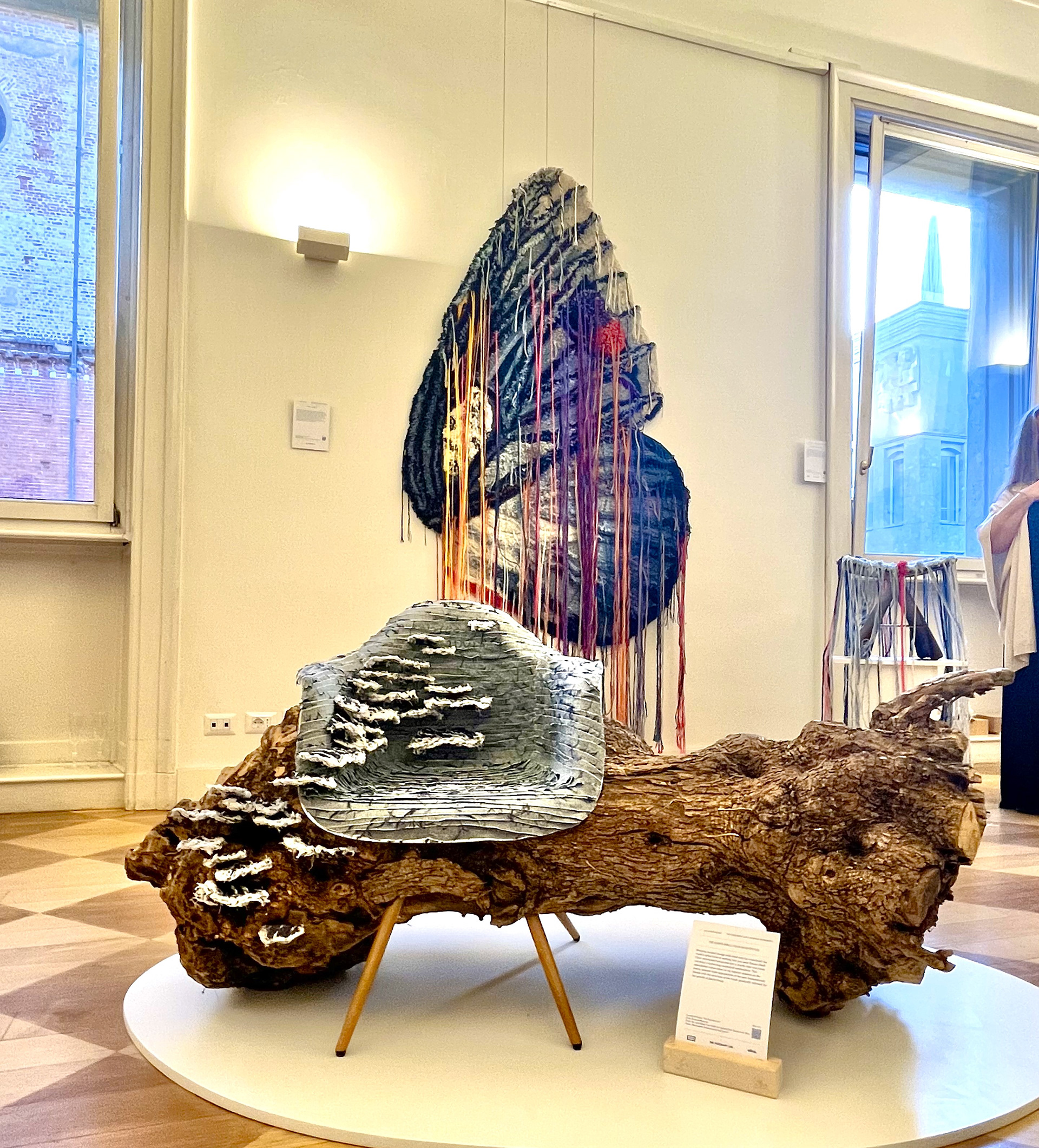 Exhibition Masterly with in front artwork by Norman Monsanto in collaboration with the Visionary Lab for Vitra.