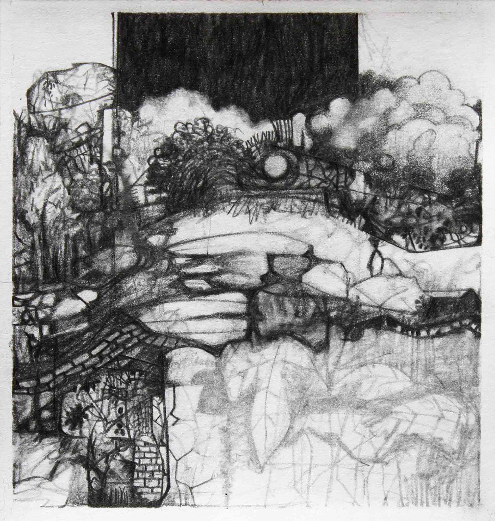 Untitled 9-11-14 graphite pencil on Bristol paper 4 1/2 x 4 1/4 inches 2014
