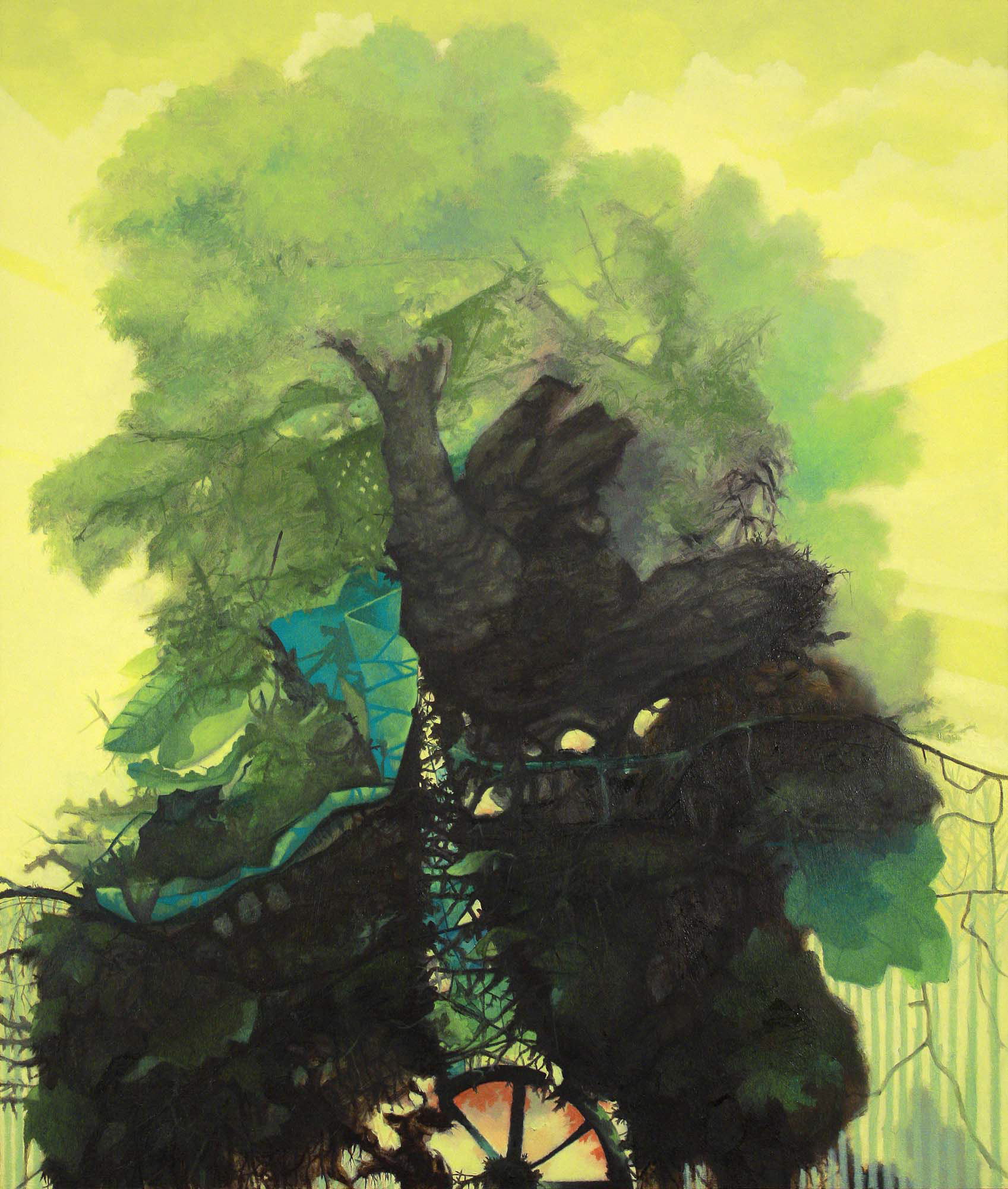 Cathedral oil and acrylic on paper board over canvas 24 x 20 inches 2014