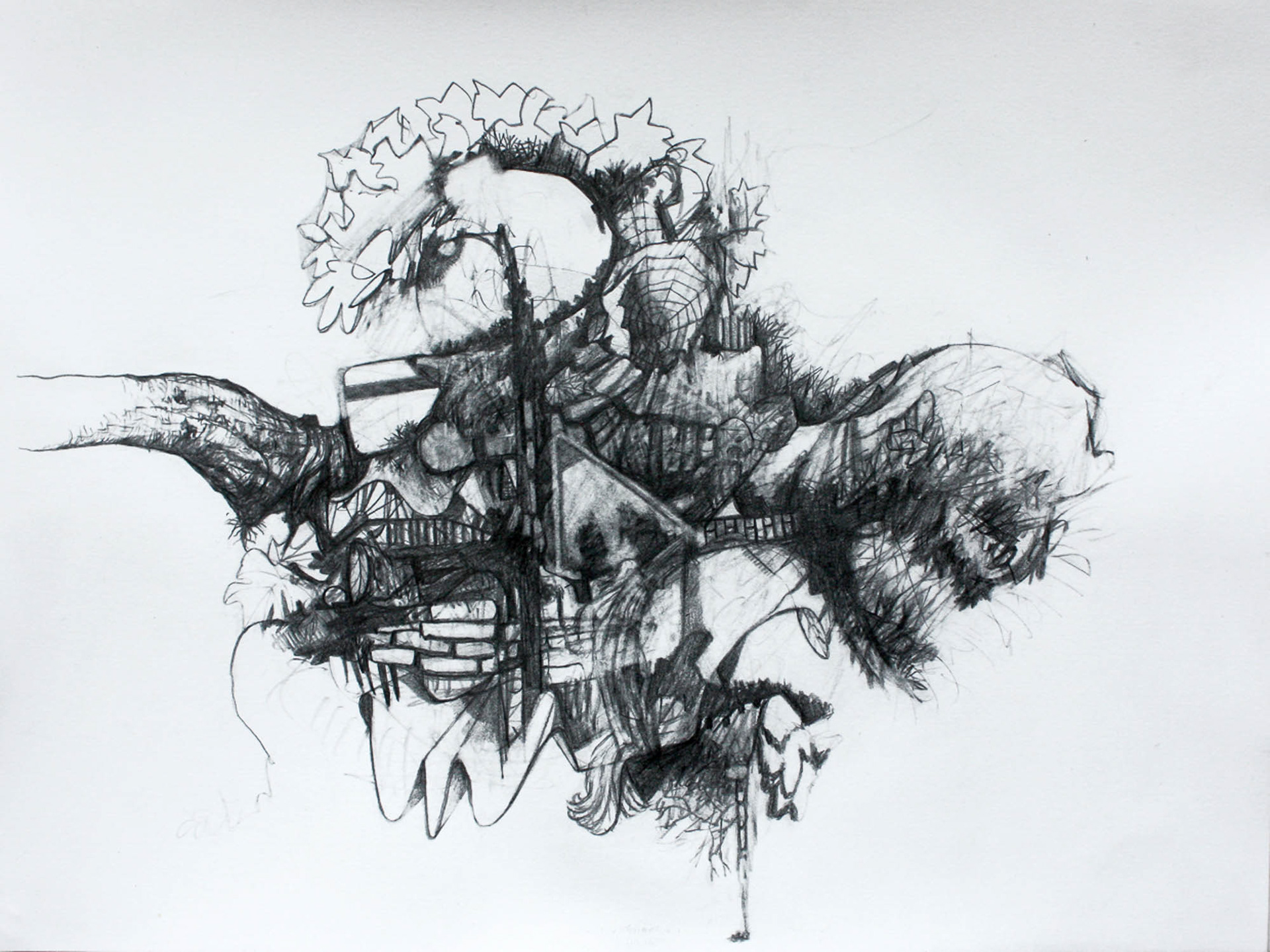 Eaves graphite pencil on Bristol paper 9 x 12 inches 2