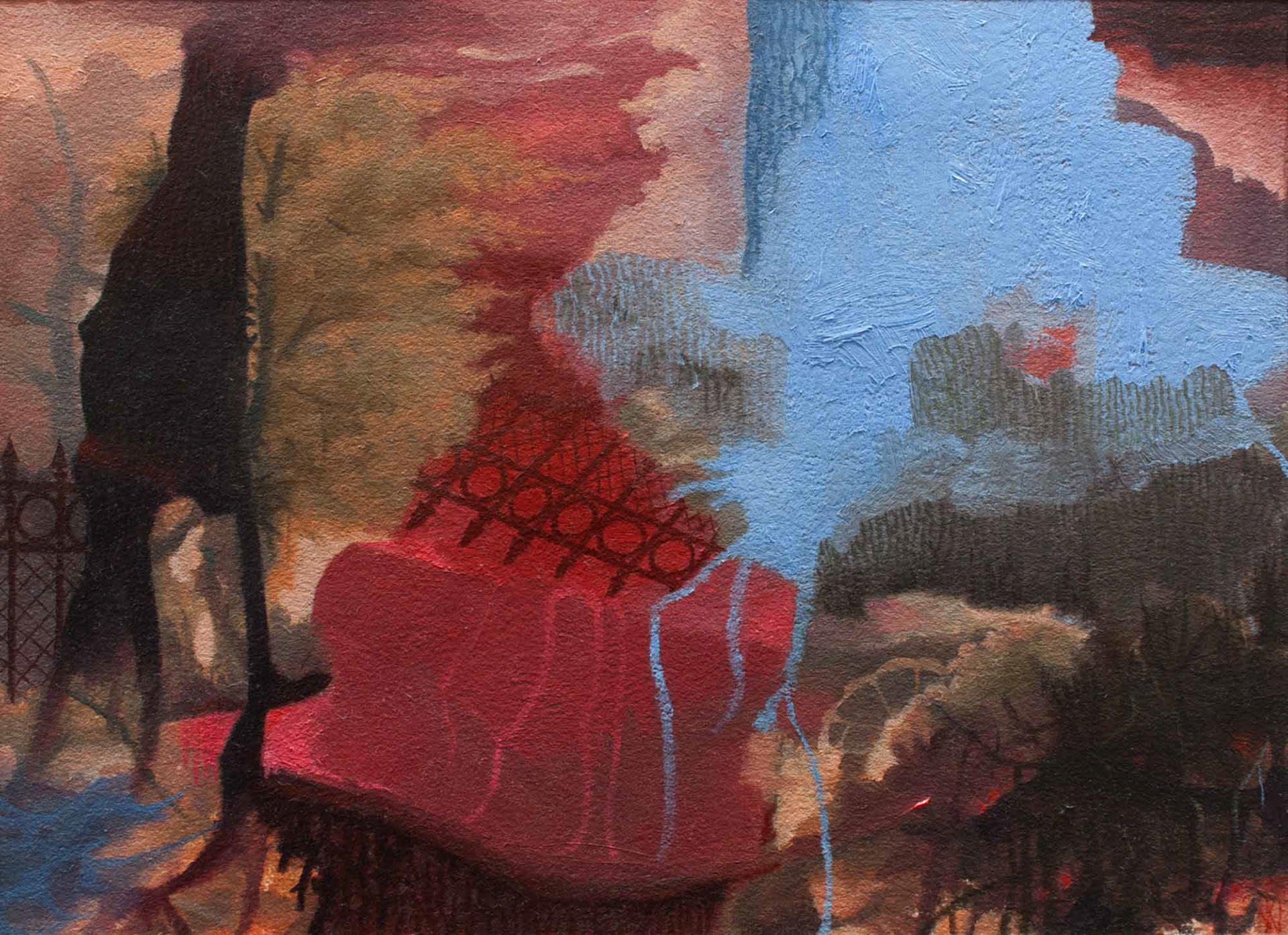 Trespass oil on paper 9 x 12 inches 2017