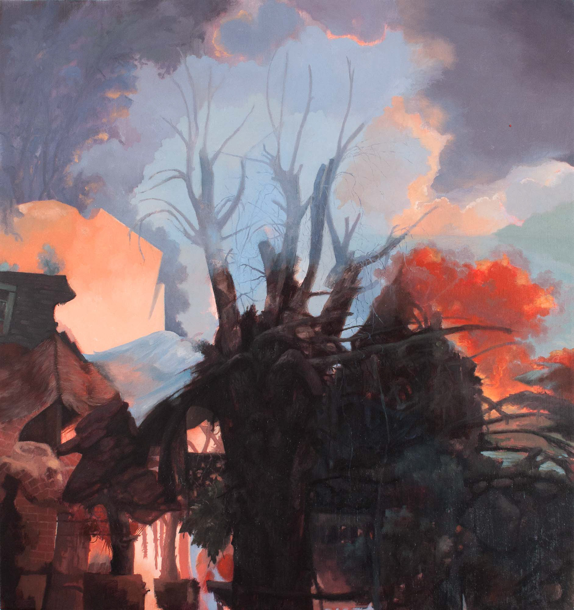 River Mansion oil on canvas 30 x 28 inches 2017