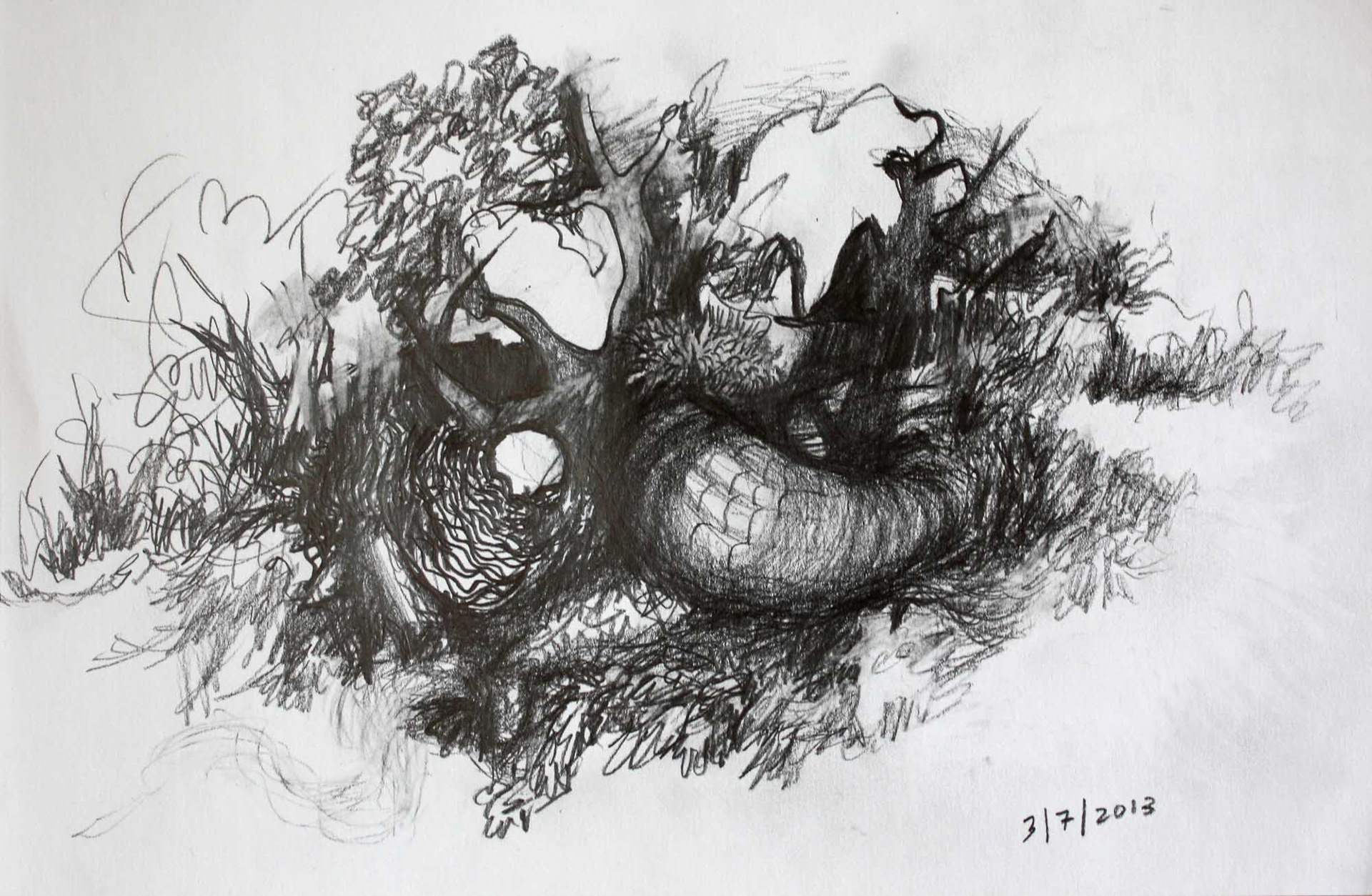 untitled(313) graphite pencil on paper 6 1/2 x 10 inches 2012