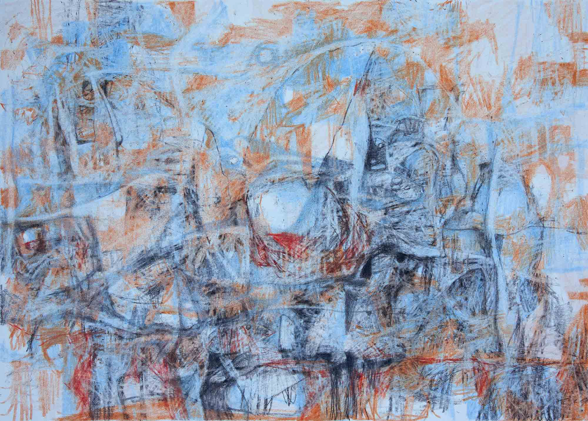 Flights - color pencil on Bristol paper, 8 x 11 inches, 2022