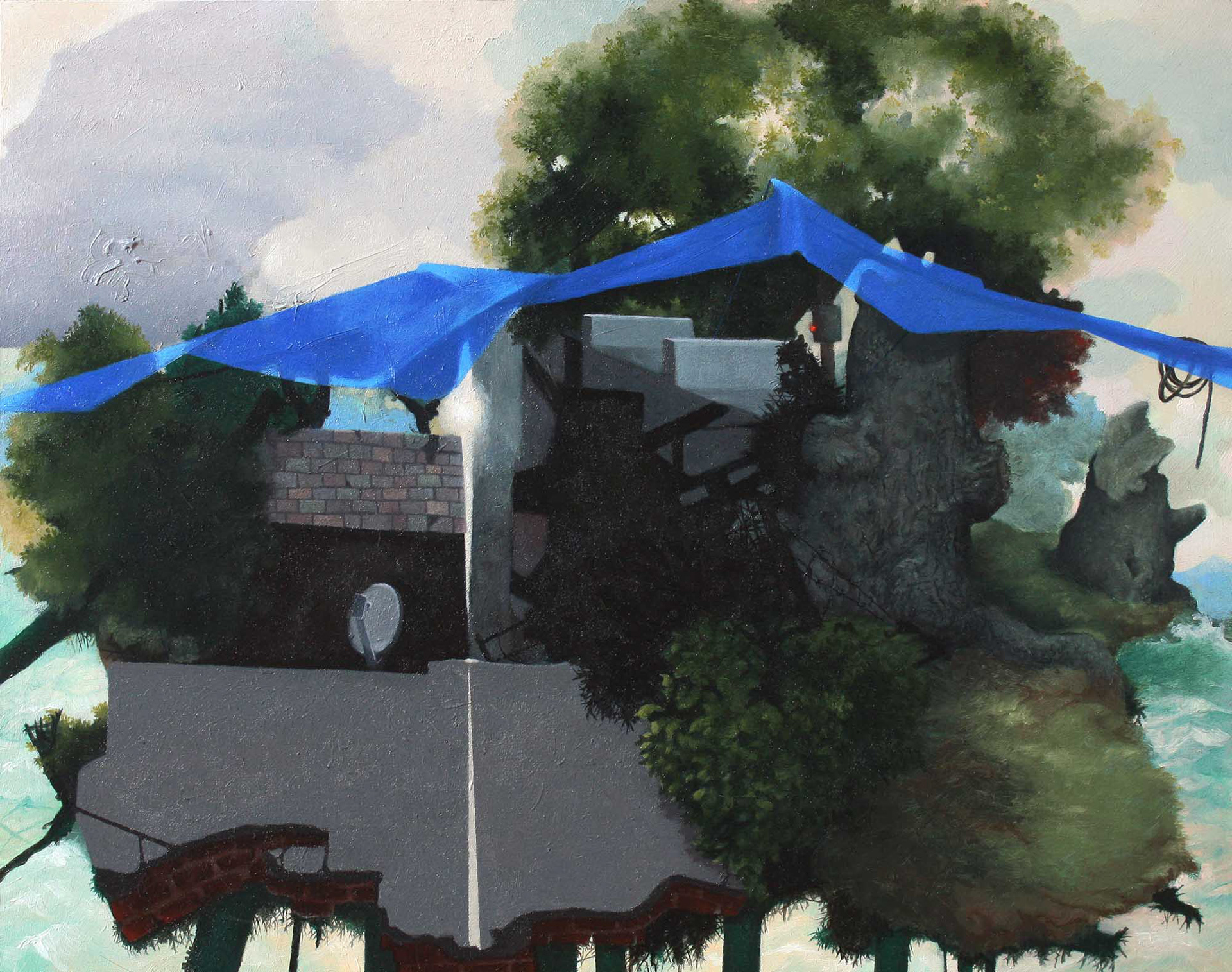 Landing oil on panel 11 x 14 inches 2014