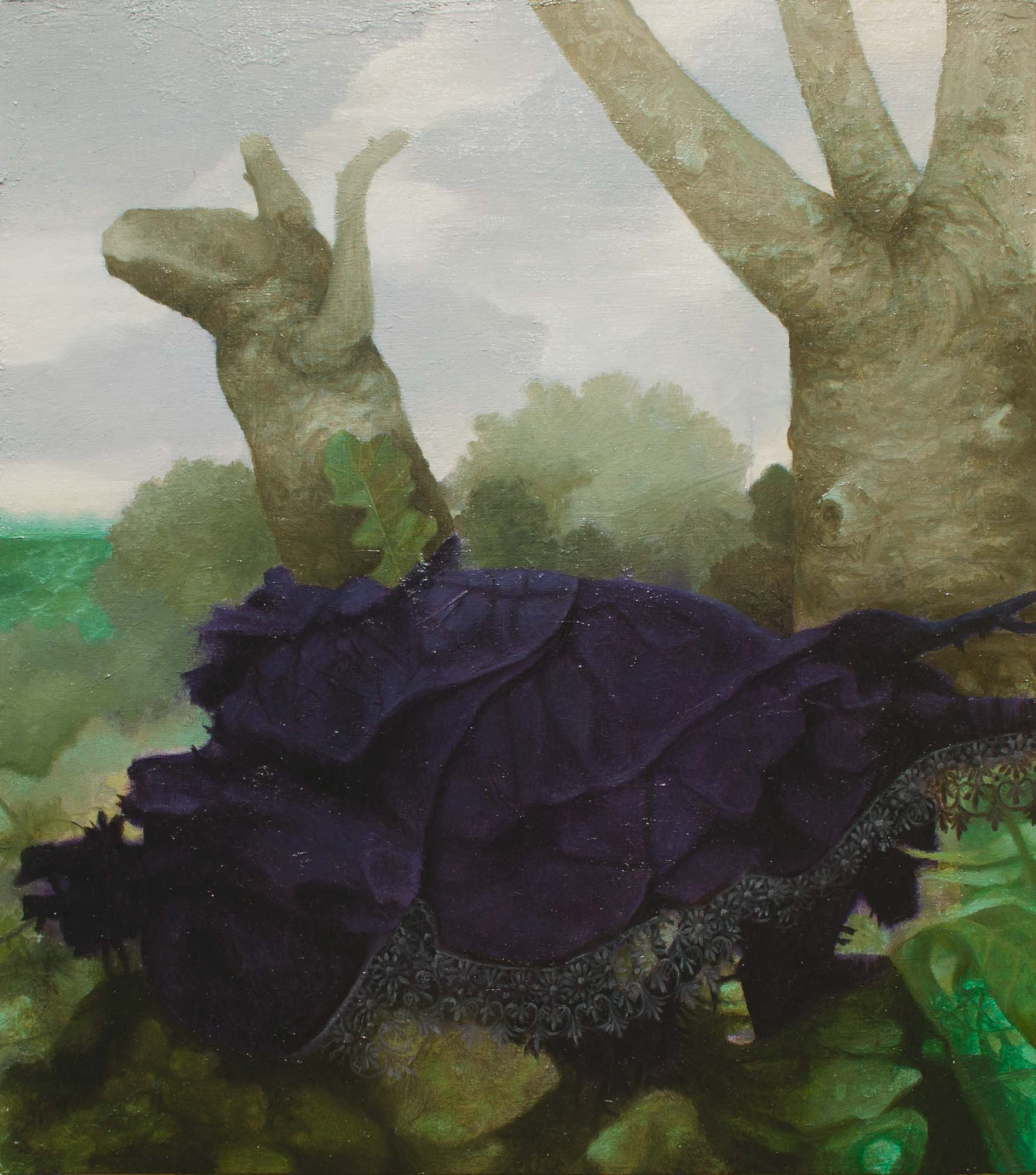 Victoria oil and acrylic on paper board over canvas 9 x 8 inches 2015