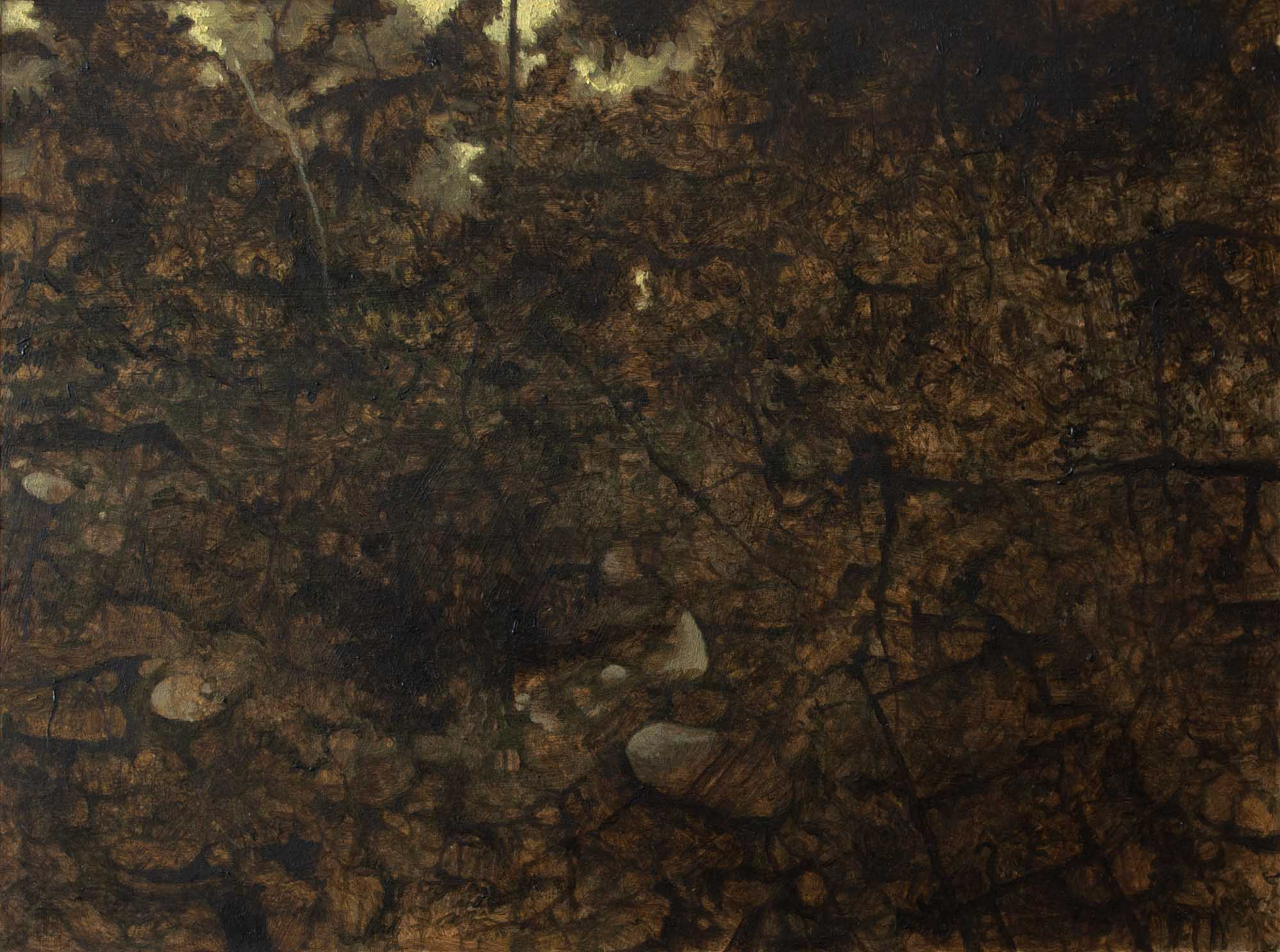 untitled oil, acrylic, and pen on paper 9 x 12 inches 2021