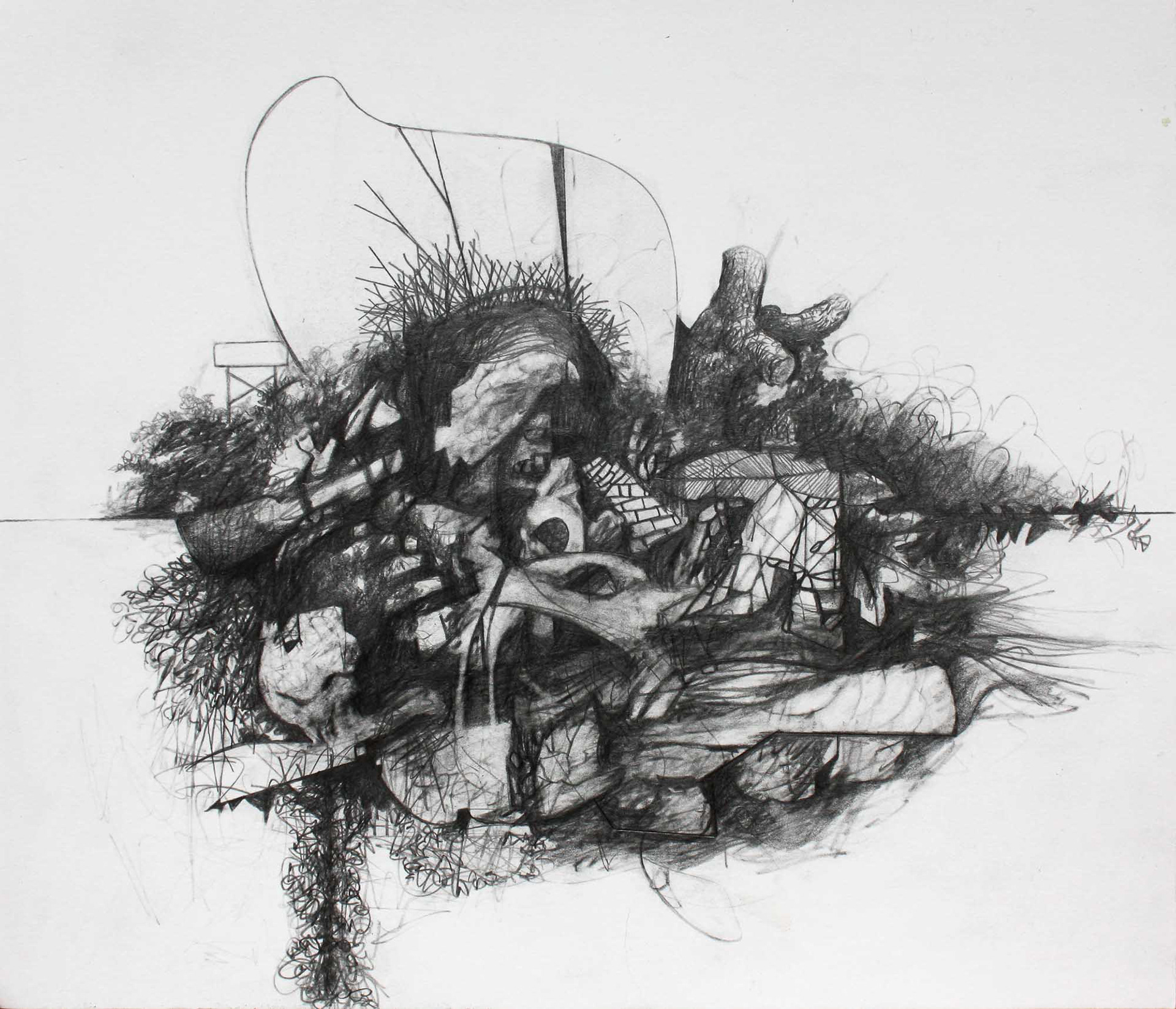 Harbinger graphite pencil on Bristol paper 9 x 10 3/8 inches 2014