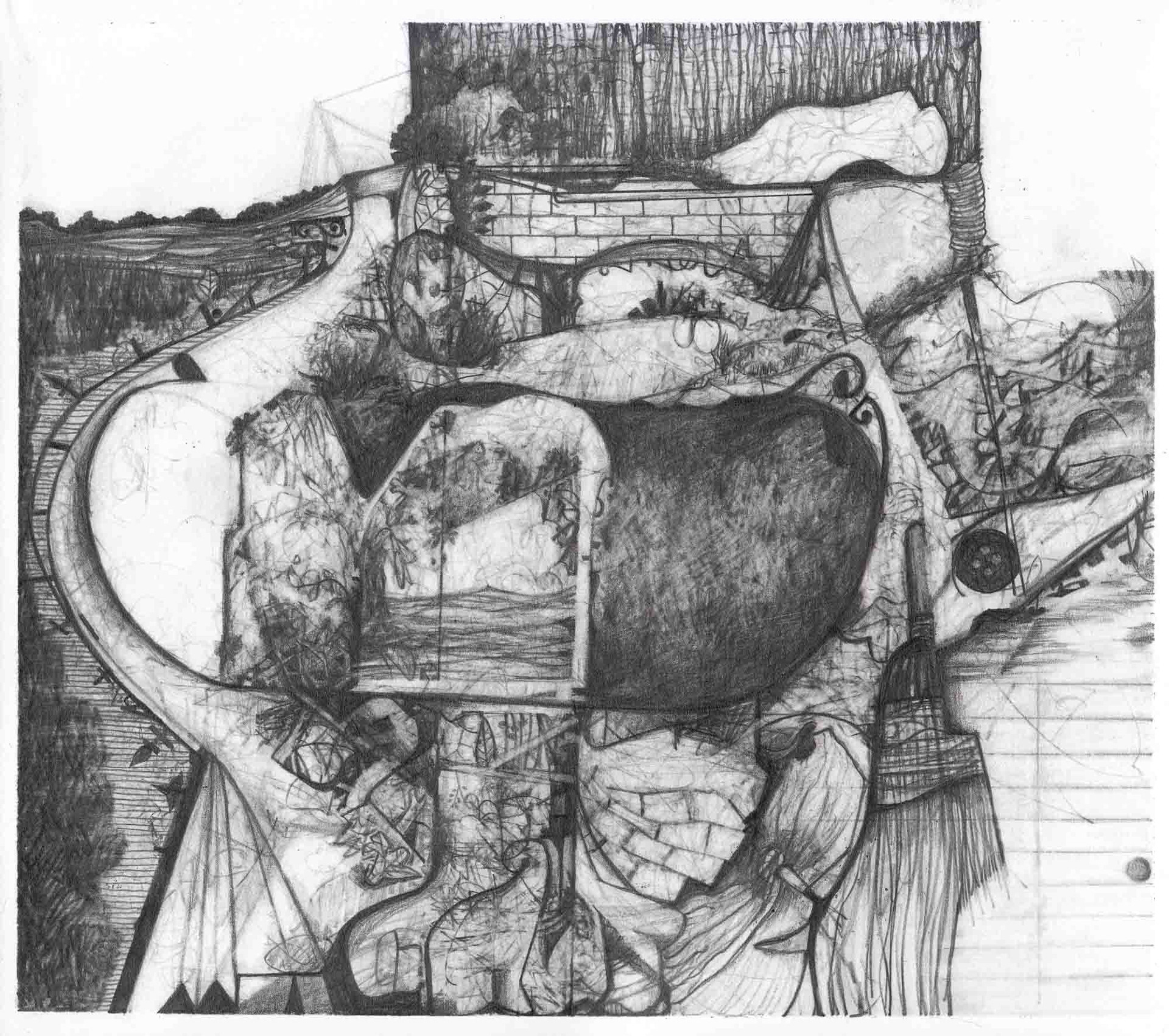 Presbyopia graphite pencil on Bristol paper 8 x 9 inches 2015