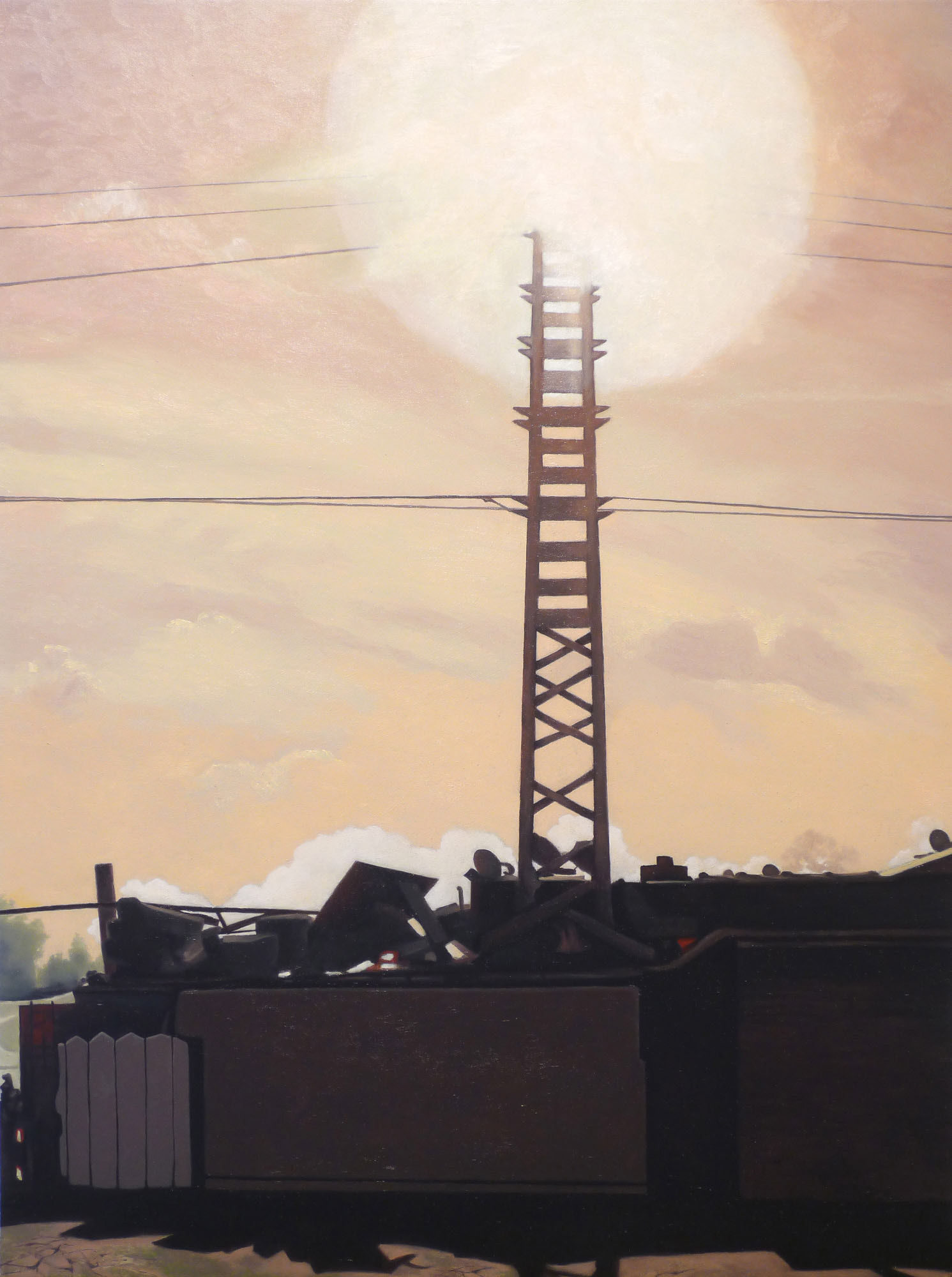 Cast oil and acrylic on fabric over panel 24 x 18 inches 2012