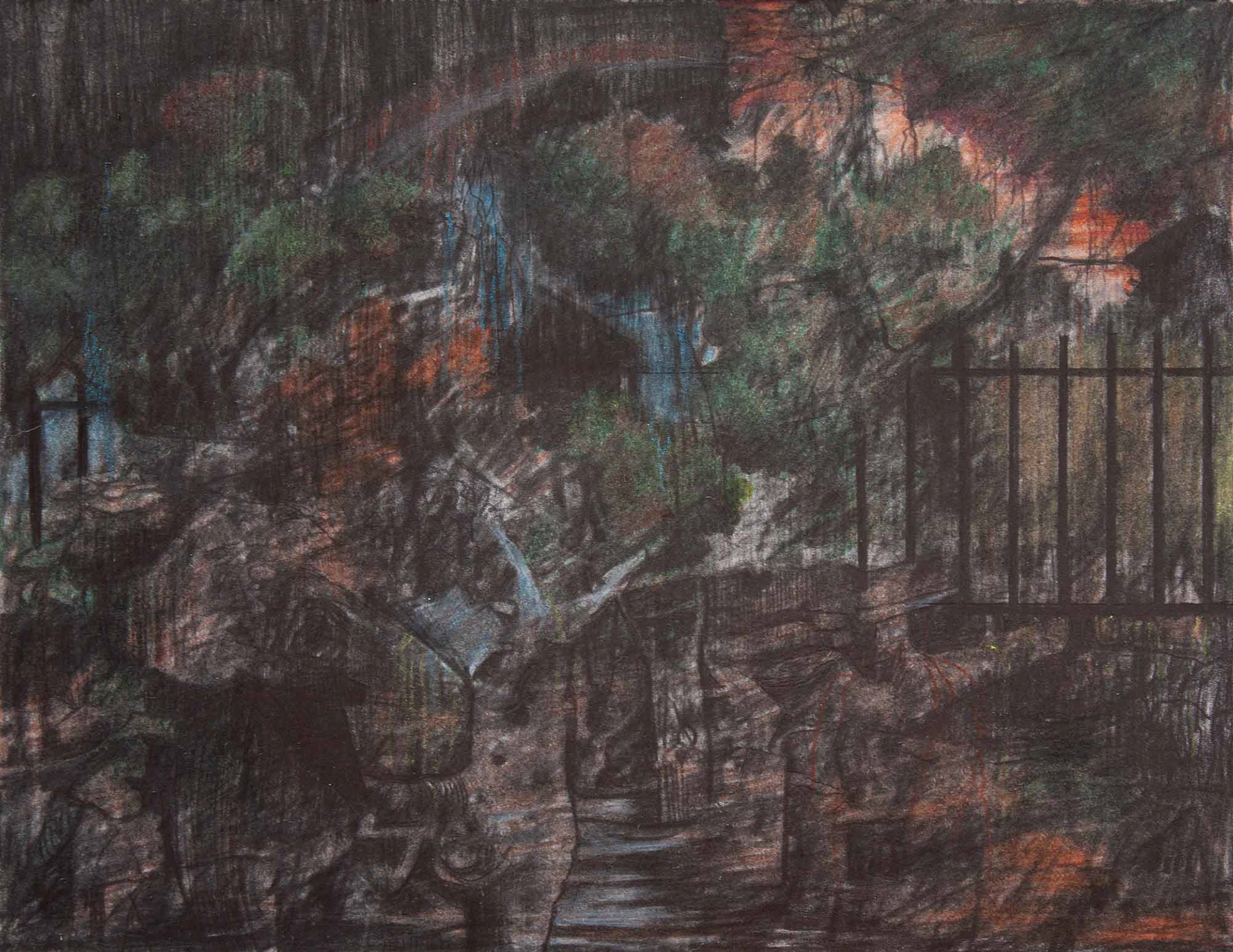 Threshold graphite and color pencil on Bristol paper 5 1/2 x 7 inches 2020
