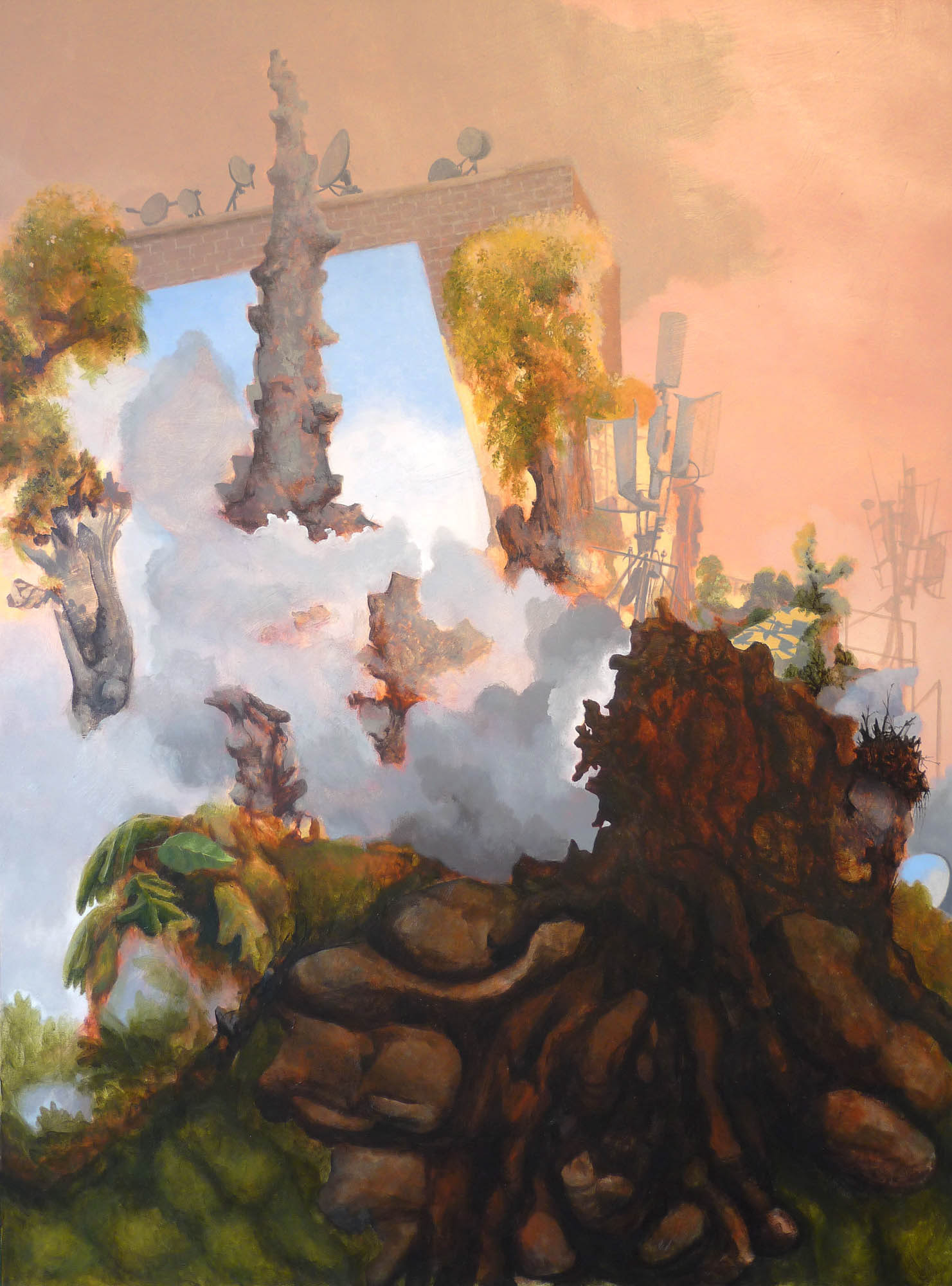 Smoke and Mirrors acrylic on paper 29 1/2 x 21 3/4 inches 2012