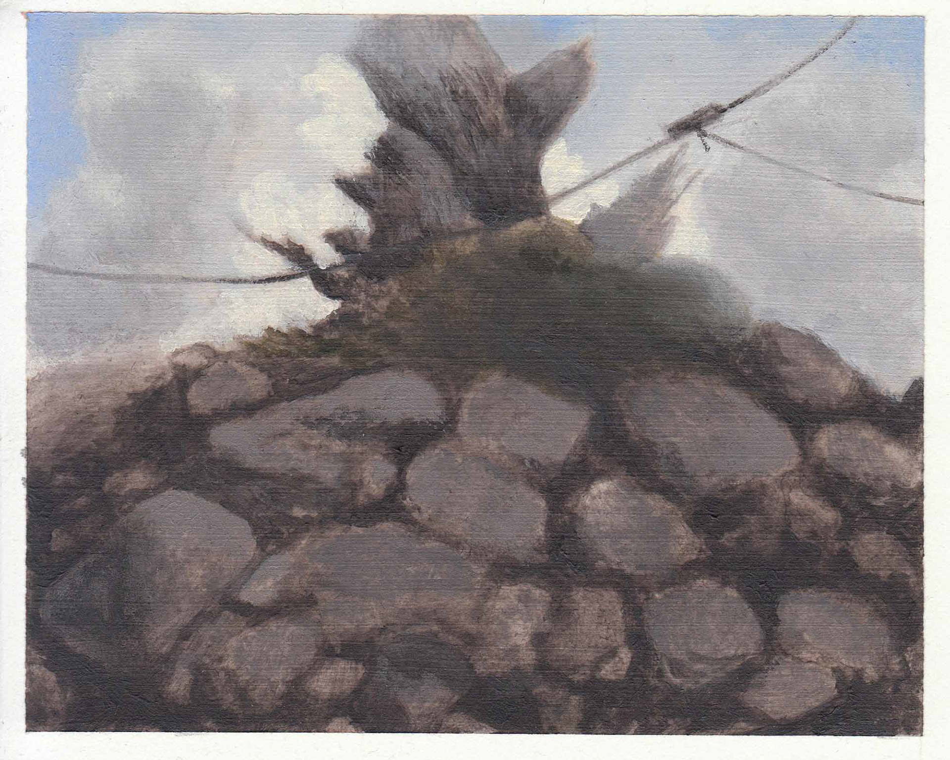 Swing acrylic on paper 4 3/8 x 5 3/8 inches 2011