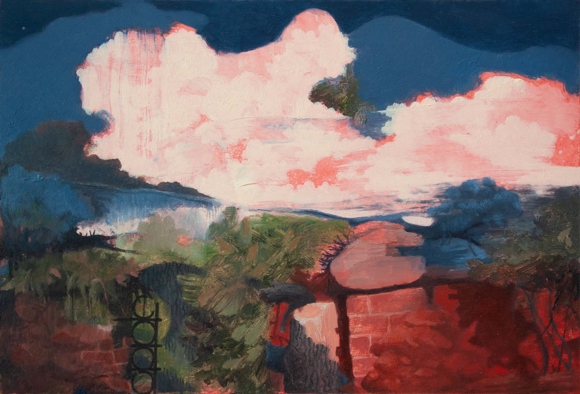 Keystone oil on paper 7 1/8 x 10 1/4 inches 2018