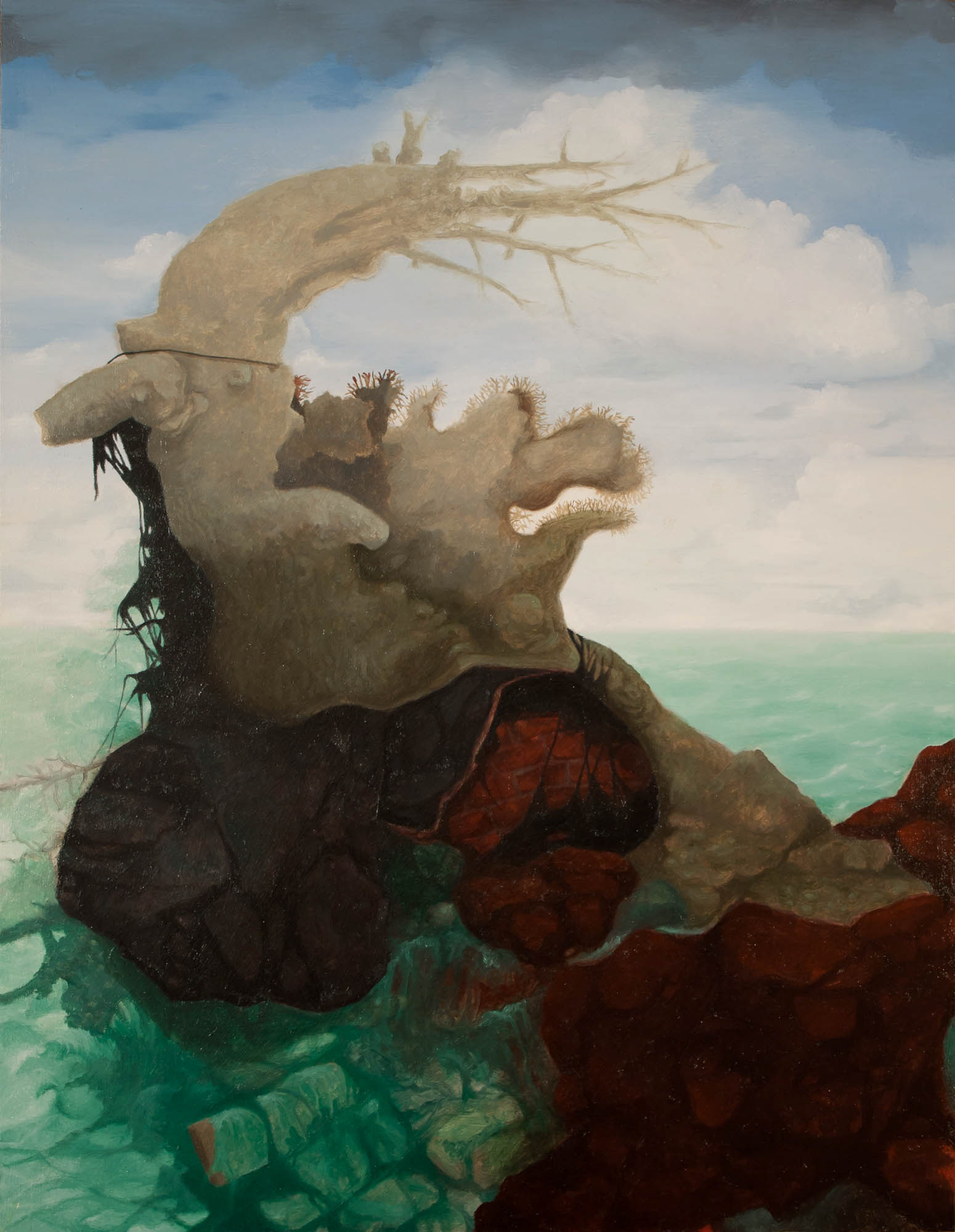 Graft oil and acrylic on panel 18 x 14 inches 2015