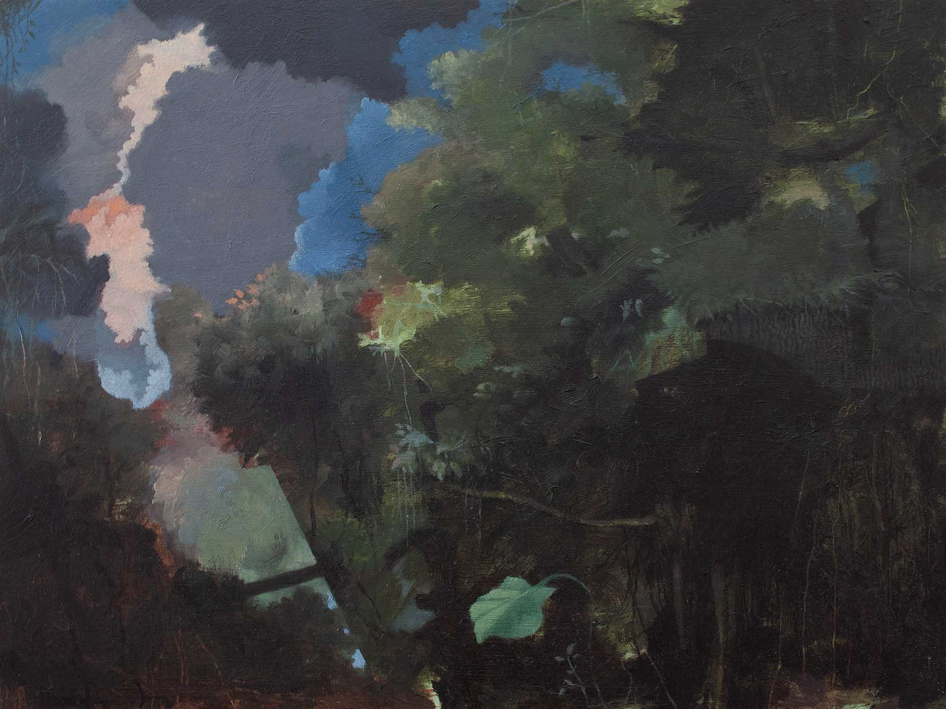 Terrarium oil on panel 9 x 12 inches 2018